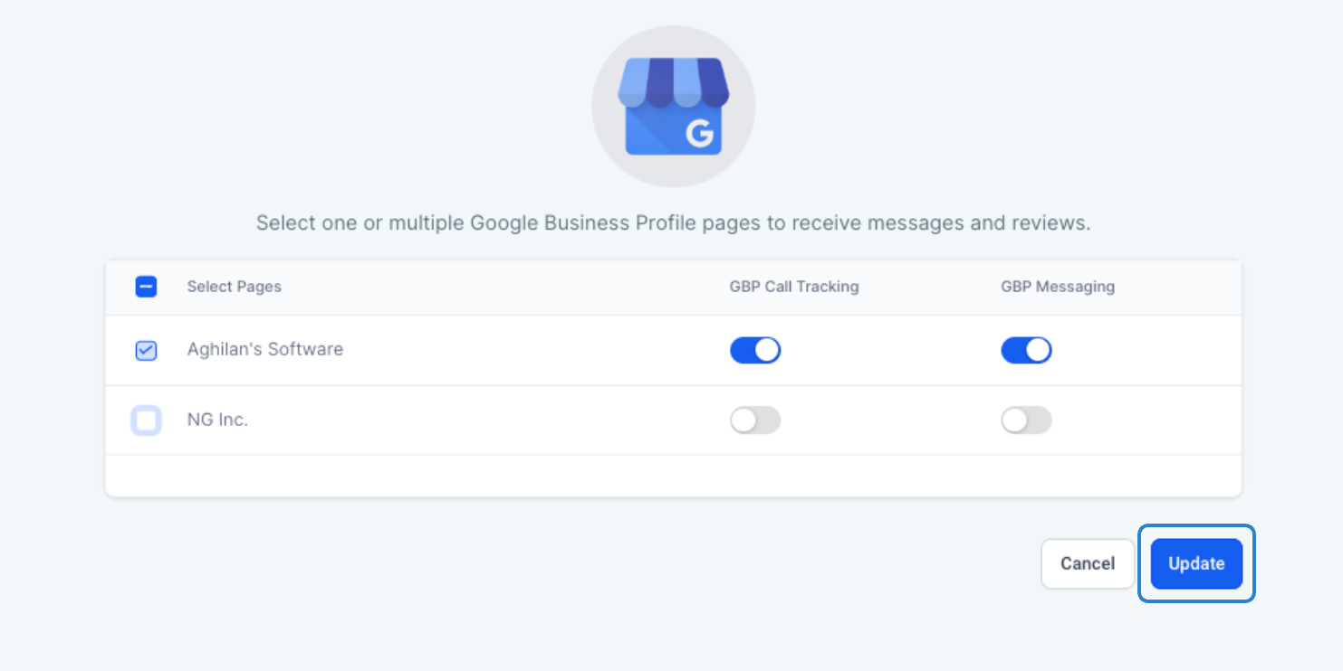 Managing GBP Pages: Additions, Removals, & Adjustments – Update Settings: