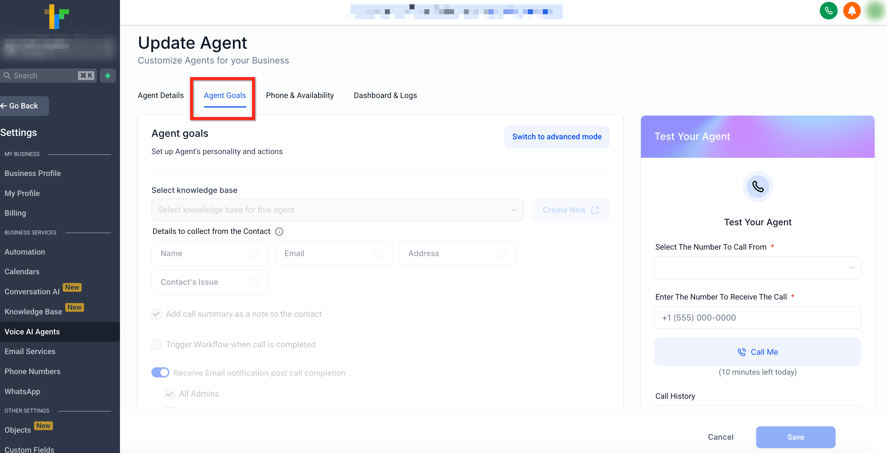 Managing Granular Permissions for Voice AI Agents – 2. View Voice AI Agent Goals (Read-only)