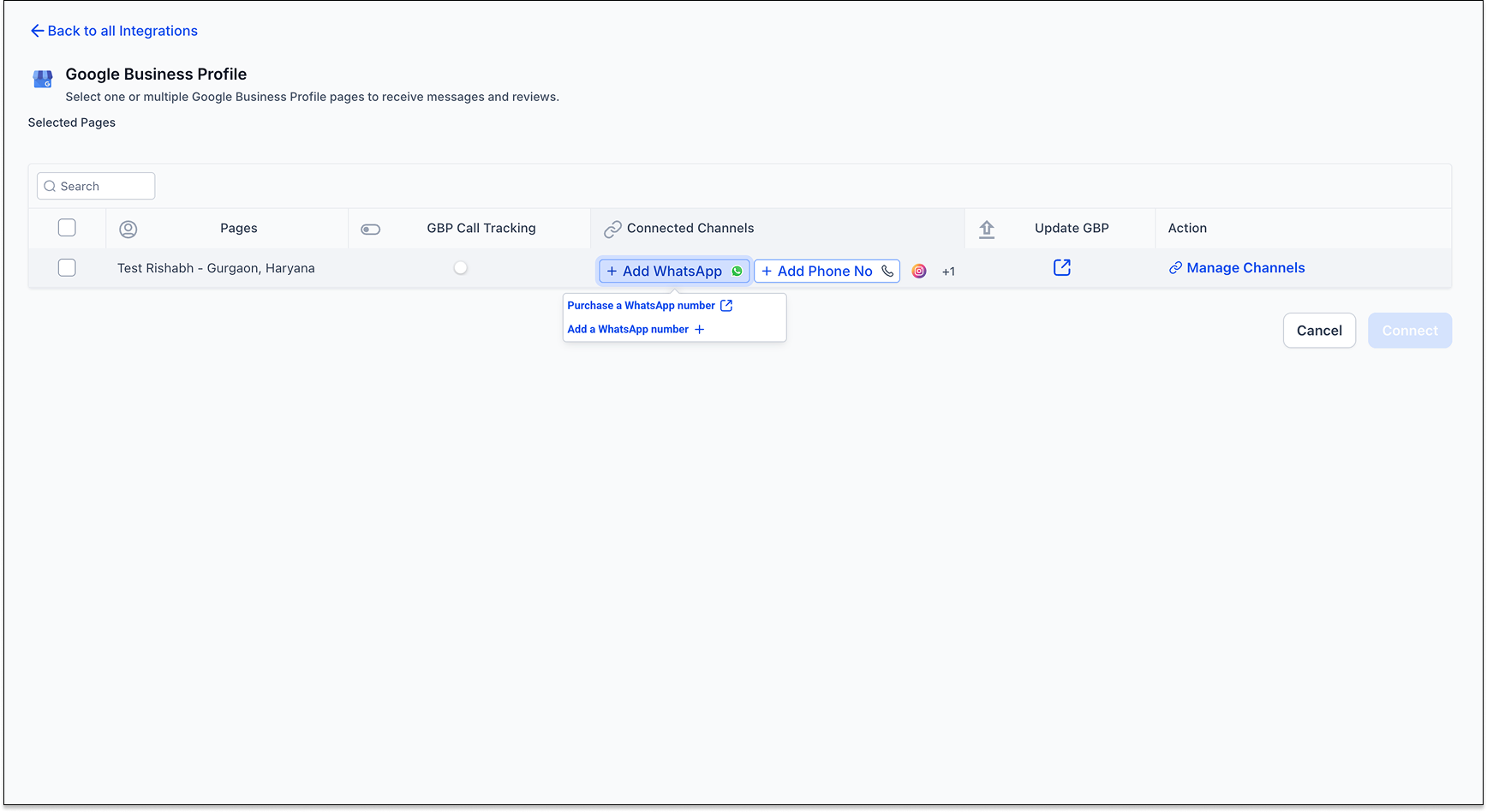 Messaging and Social channel connection with GBP – How to connect social channels with GBP?