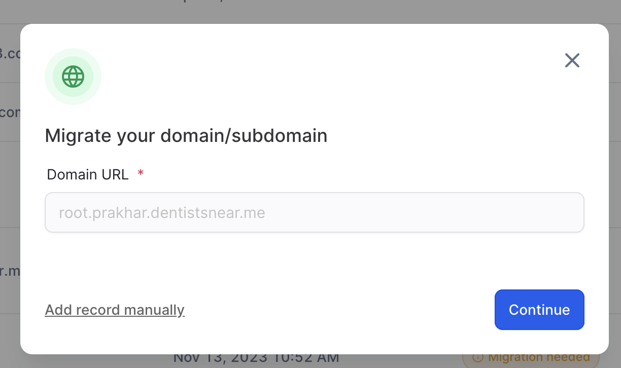 Migration of existing domains – How to switch?