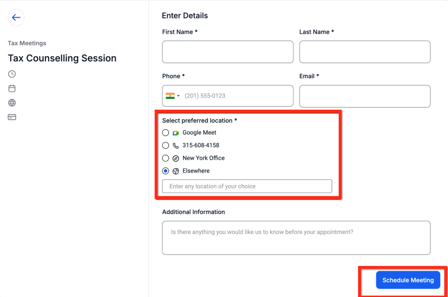 Multiple Meeting Location Selector in Calendar – Team Member Location Assignment