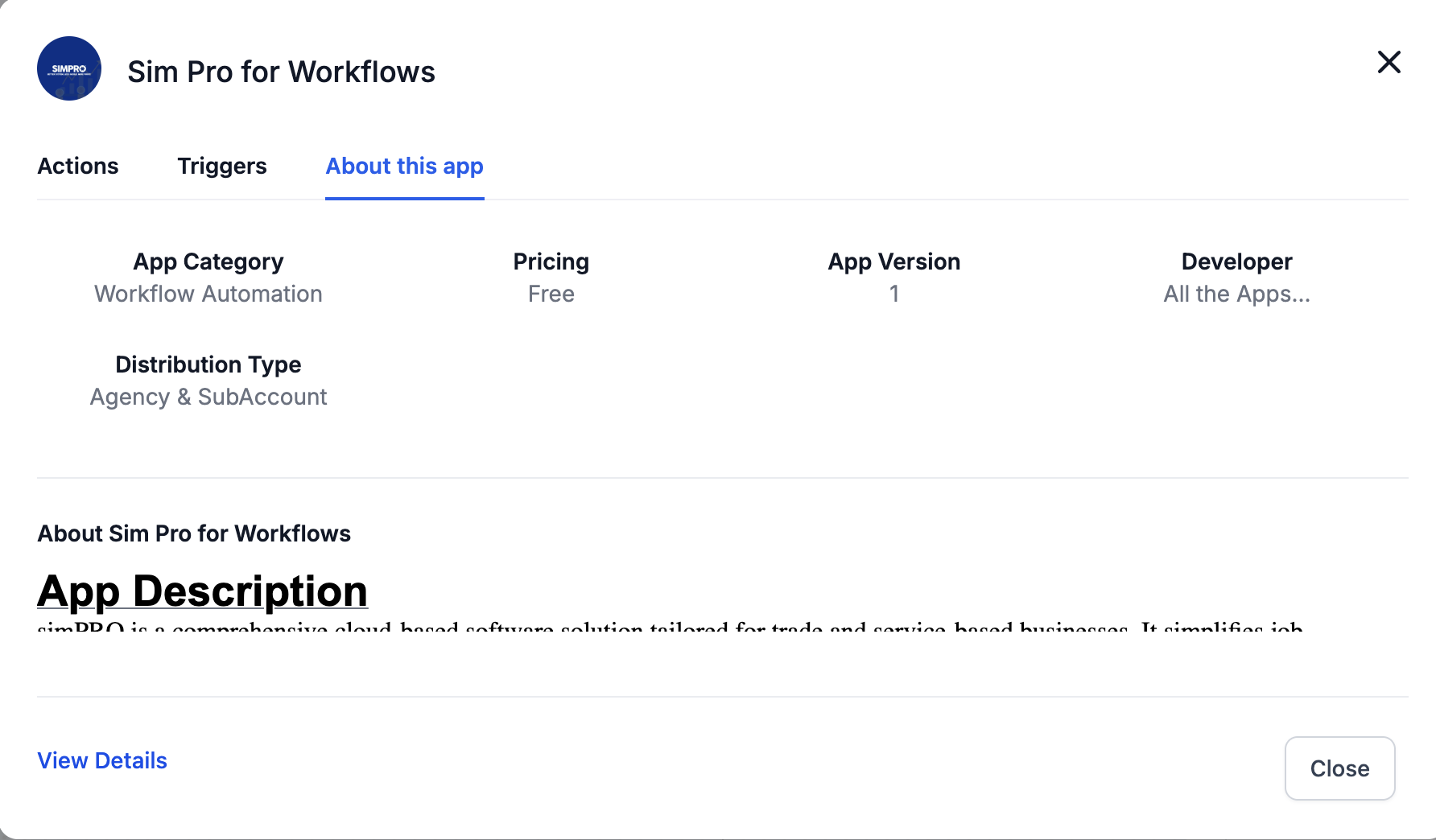 New Discover button – Workflows – Install CTA and App Details