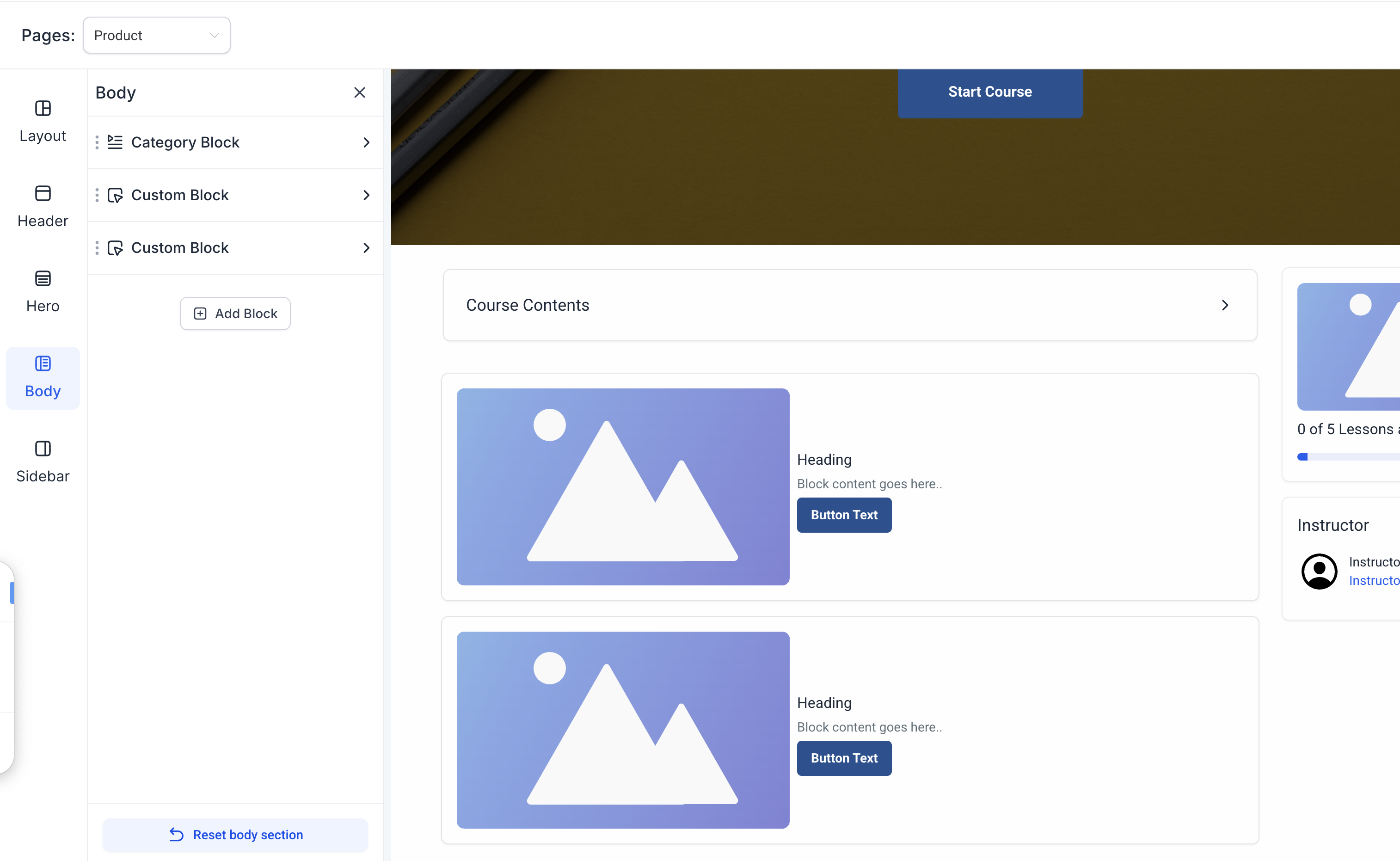 New Theme Customizer for Courses – 6. Course Sidebar