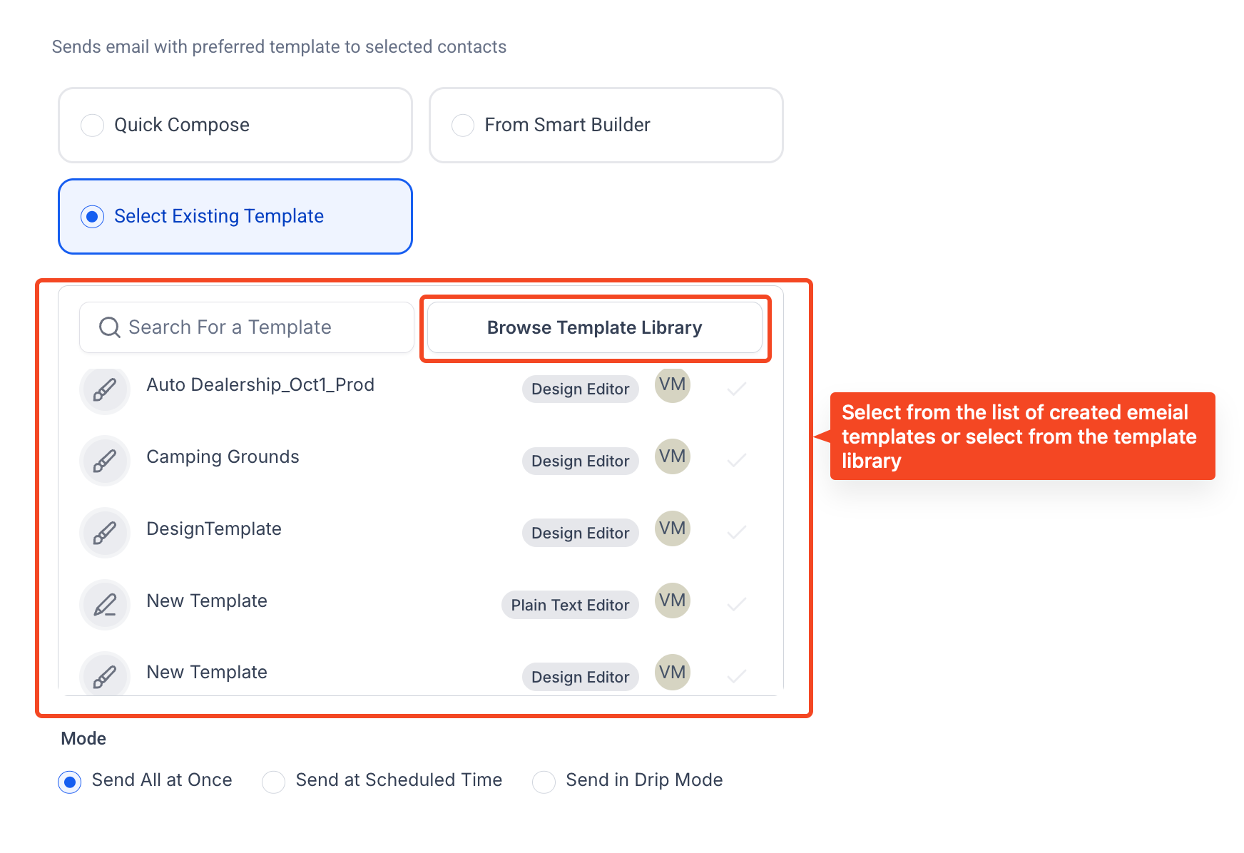 New UI for Email creation via Bulk action in Contacts – Unified Email Creation Flow