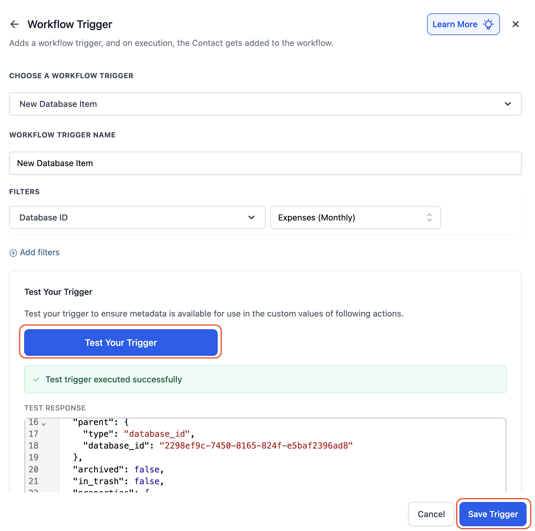 Notion Actions & Triggers in Workflows – Setup Instructions: