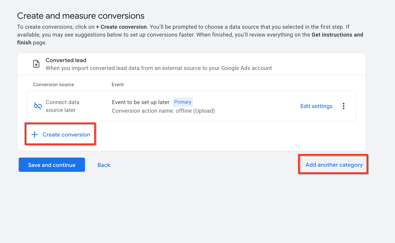 Offline Conversion Tracking Setup for Accurate Campaign Measurement – Create the Conversion Action