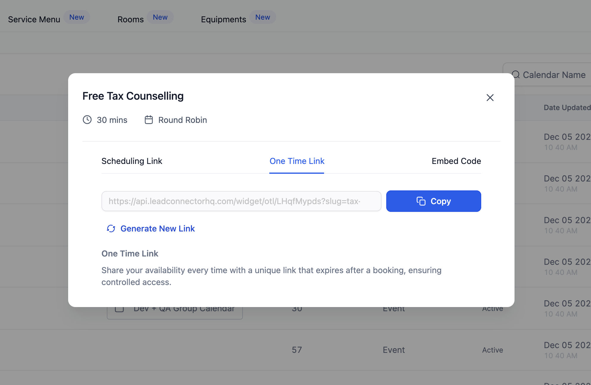 How to Share a One Time Link?