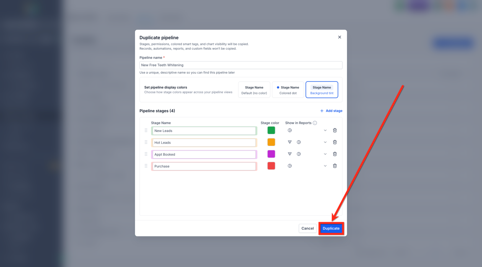 Pipeline Duplication and Multi-Account Distribution Guide – Step 4: Review the Duplicate Settings
