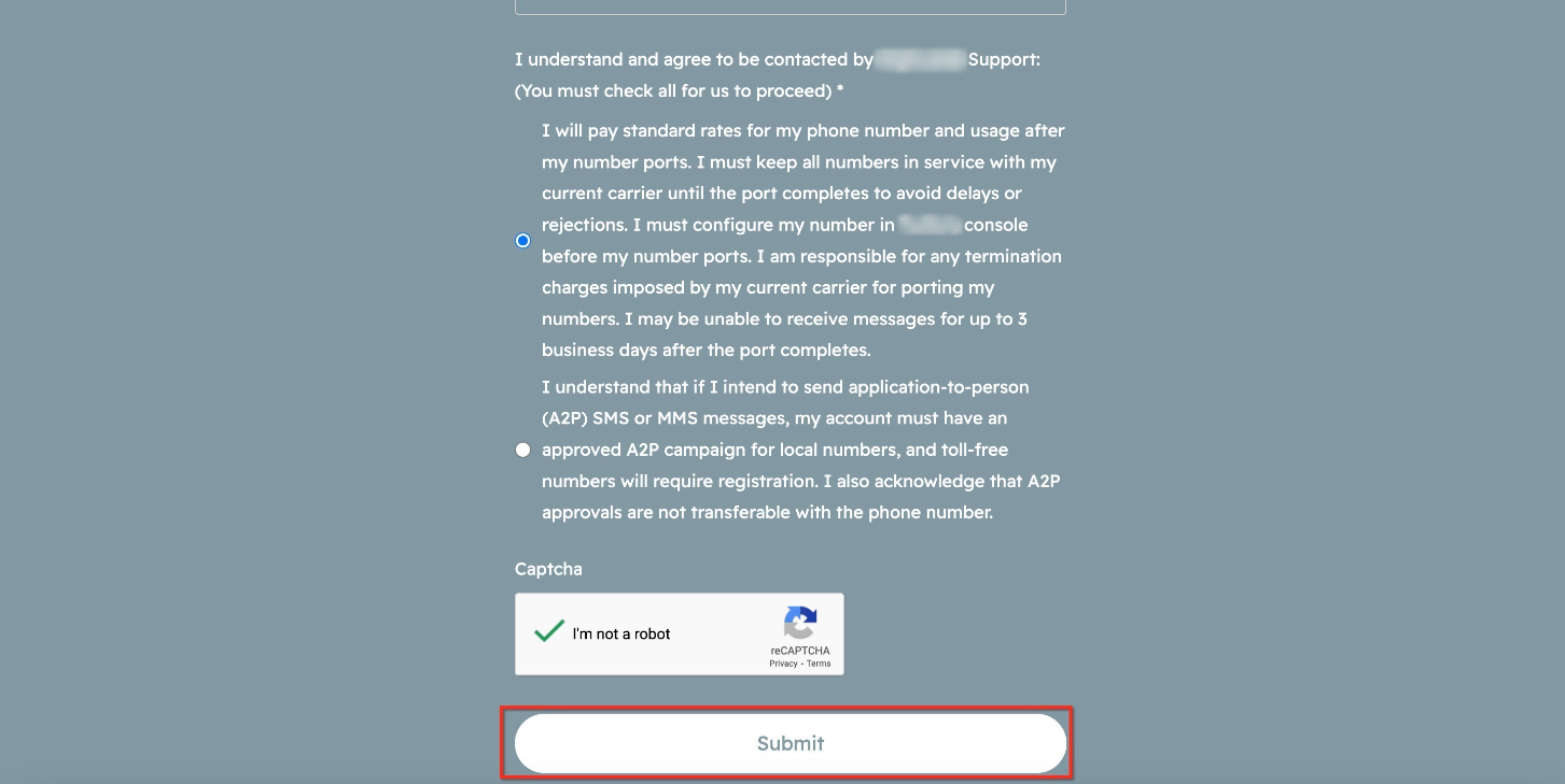 Porting Options: US In-App vs International Manual Process – Step 2: Complete the Lead Connector Porting Form (US numbers)