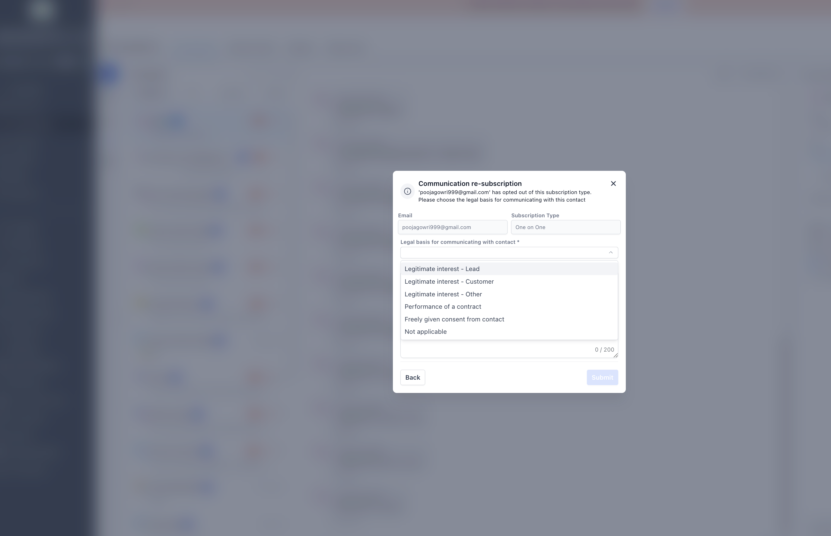 Preference Management (Email Unsubscription Management) – 6.Resubscribe using legal basis (User flow)For any preference category marked as Unsubscribed, the location m…