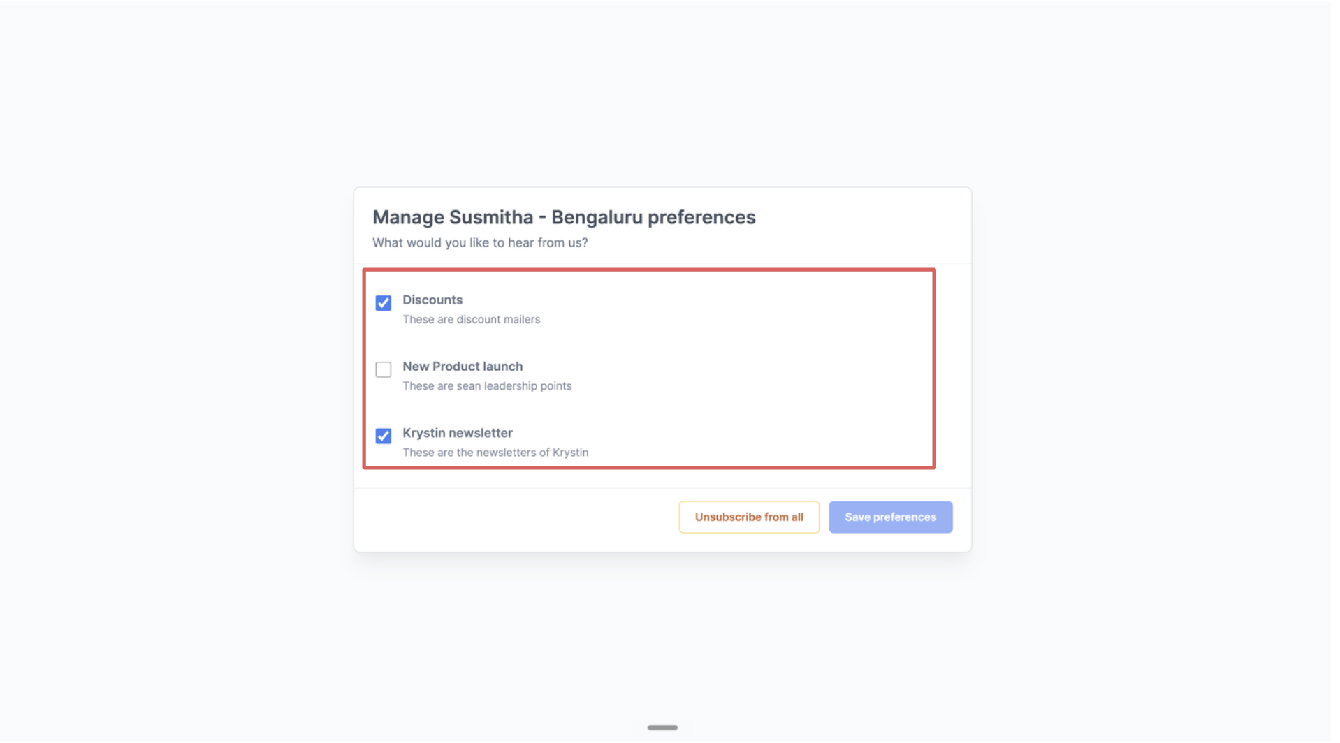 Preference Management (Email Unsubscription Management) – 7. Resubscription via the Preference Management Link (Contact flow)