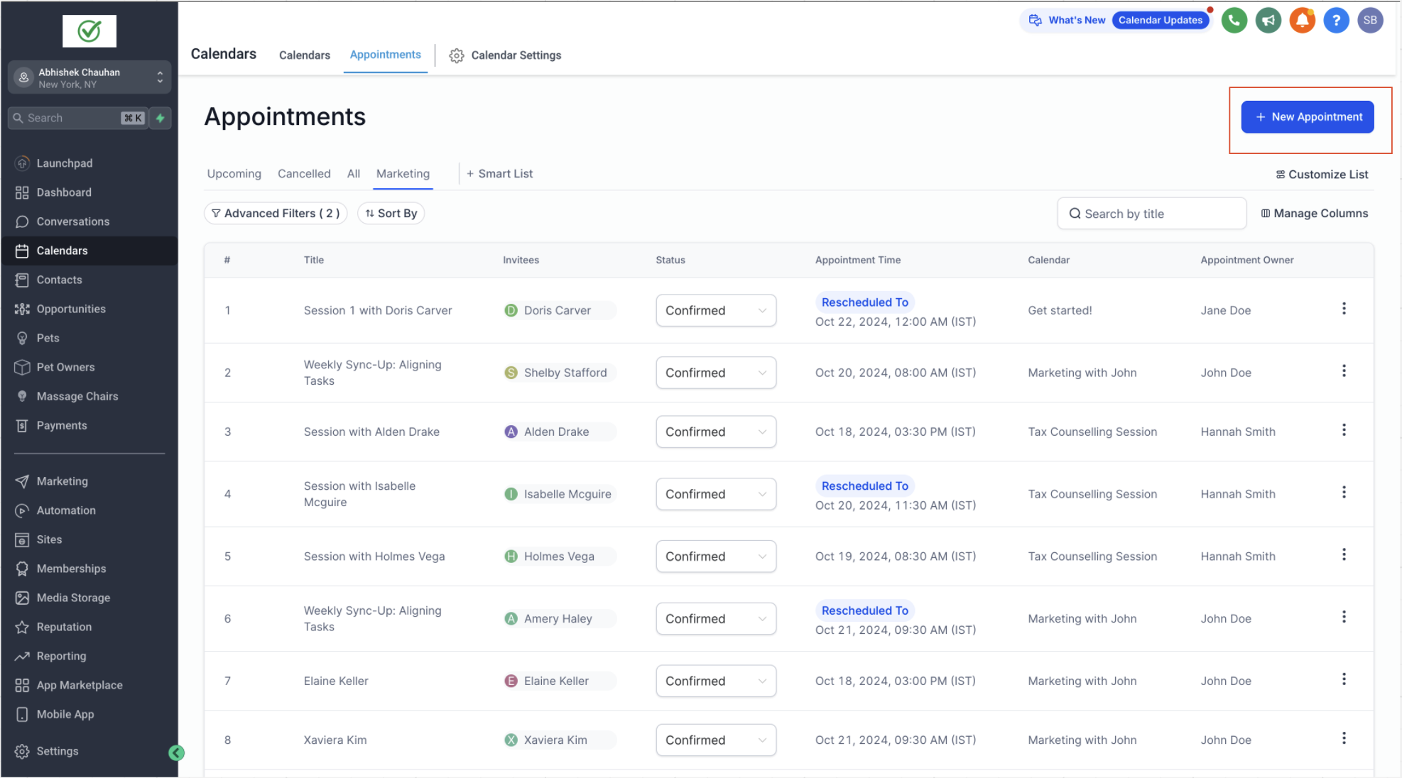 Recurring Appointments – Steps to Create a Recurring Appointment