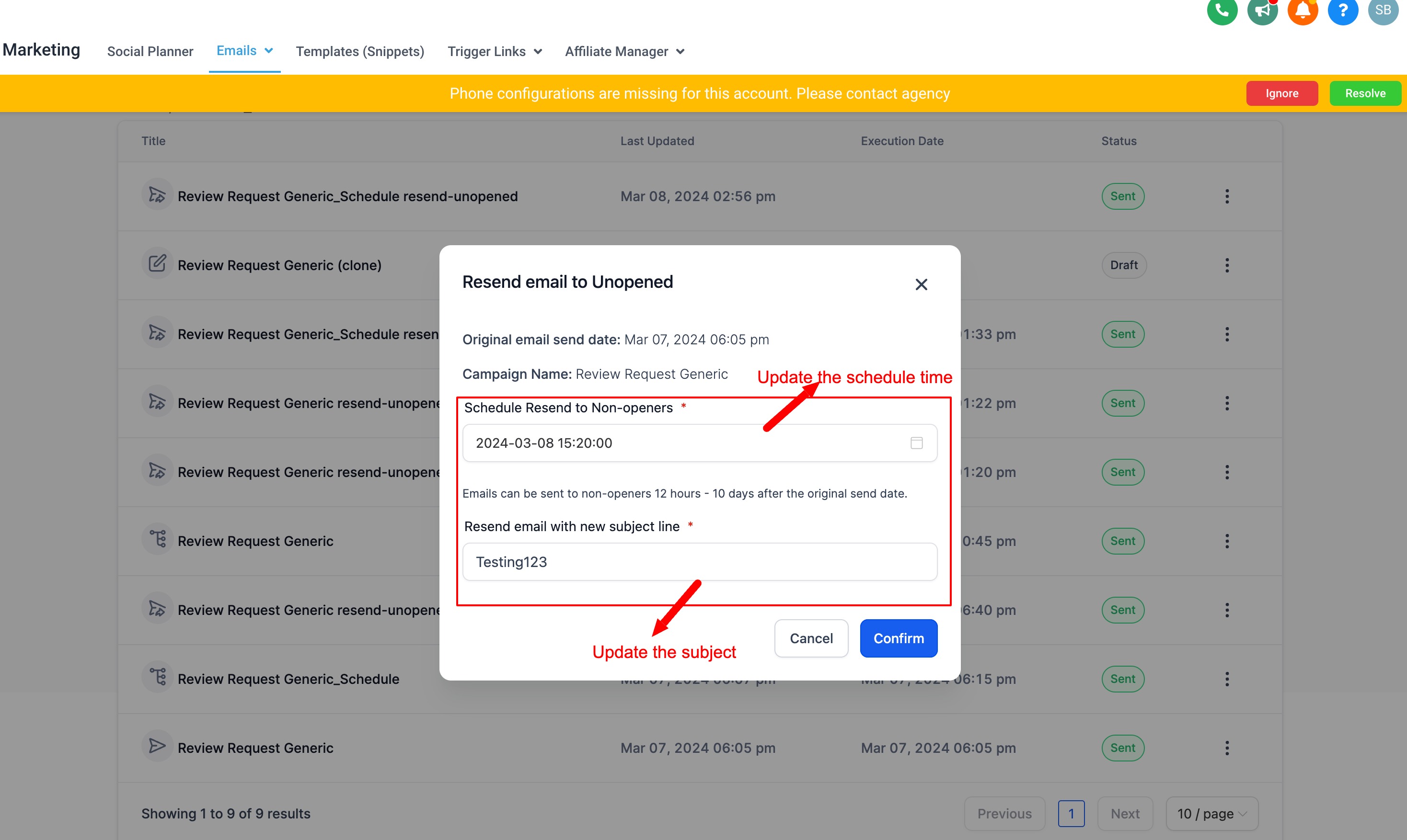 Resend to un-opened : Best Practices and Guide – Navigate to the Email Marketing section.