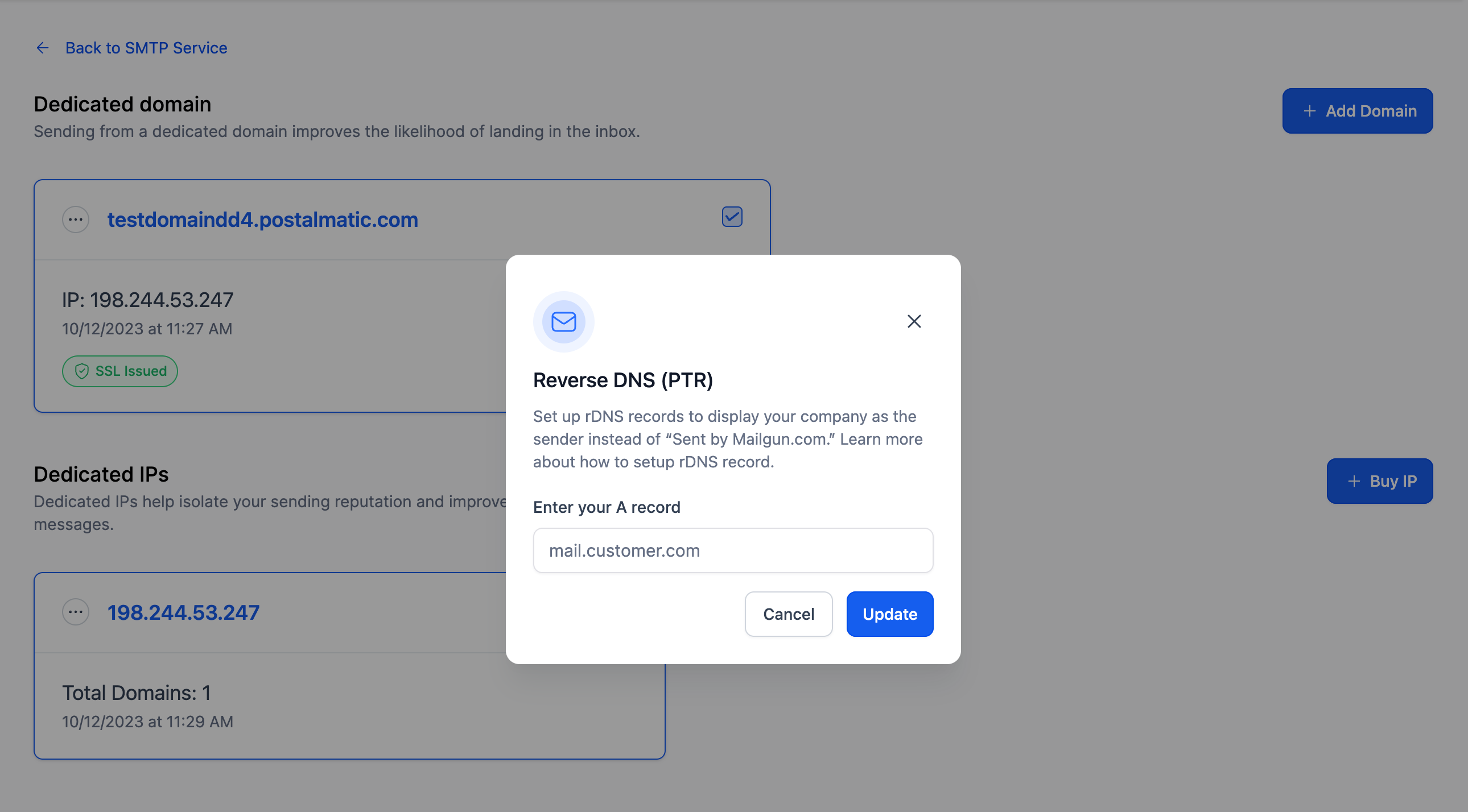 Reverse DNS white labeling – Dedicated IP – How to set up rDNS?