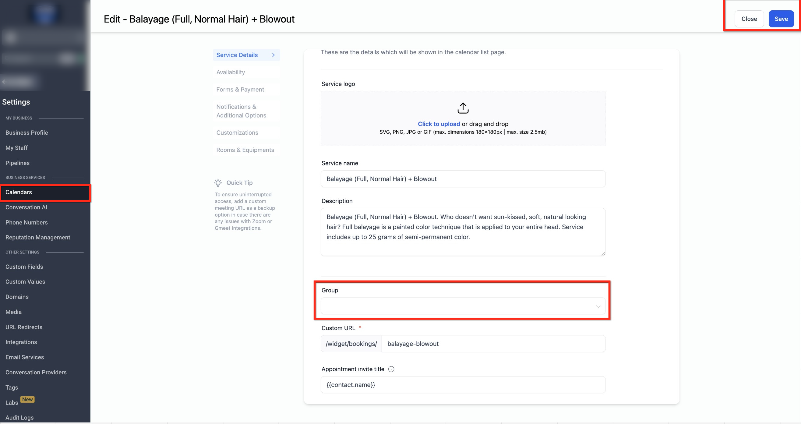 Service Calendar – Configuring Availability and Time Rules