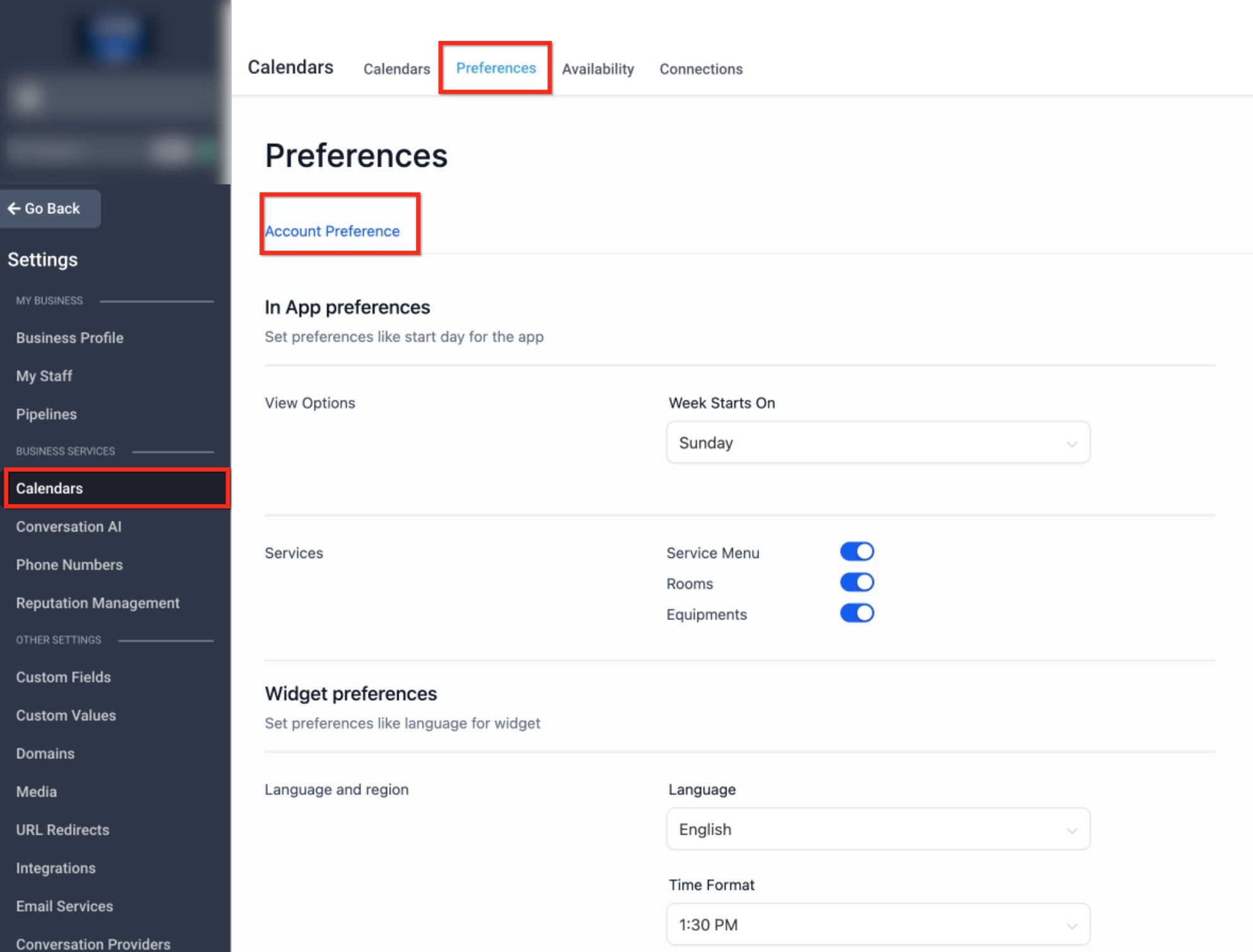 Service Calendar – Screenshot 1