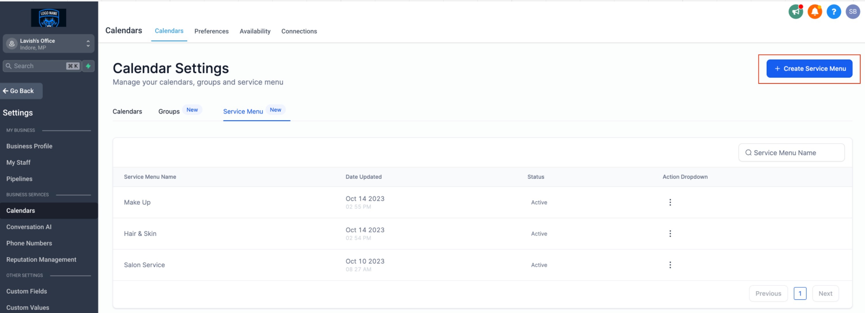 Service Menu – Getting Started: Prerequisites