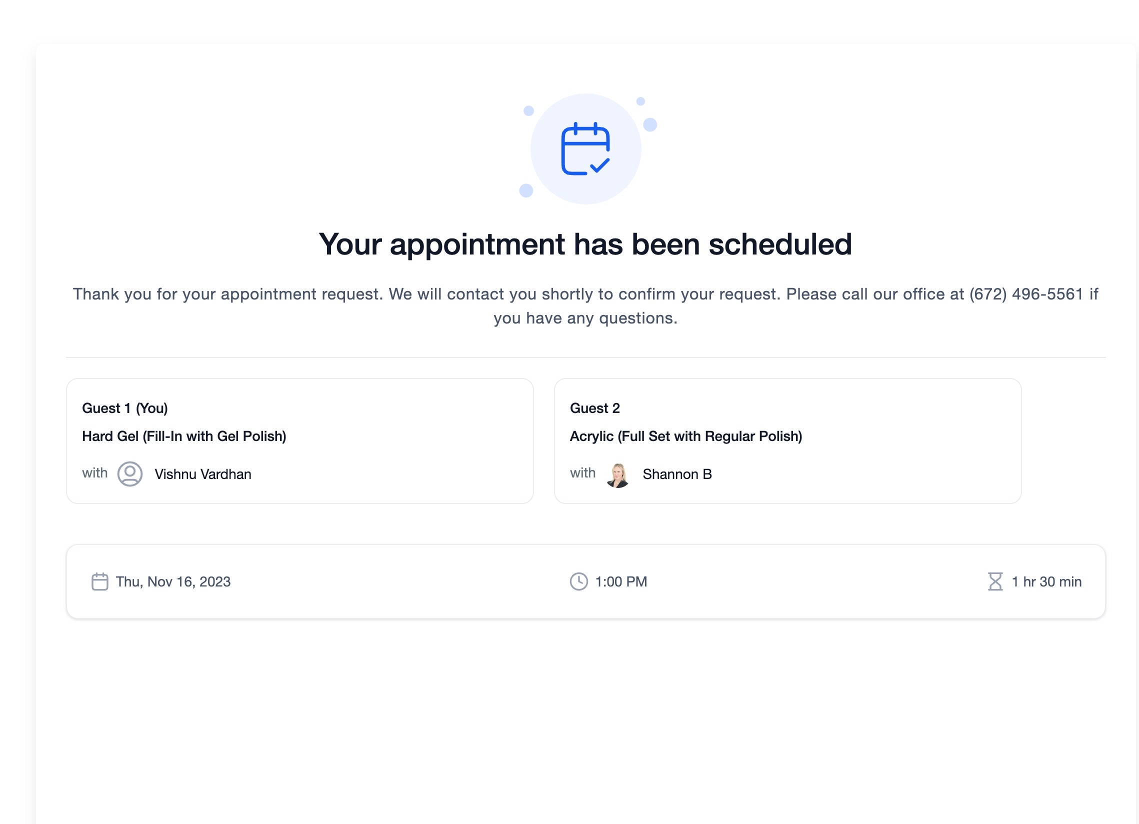 Service Menu – Step 4: Select & Arrange your Services