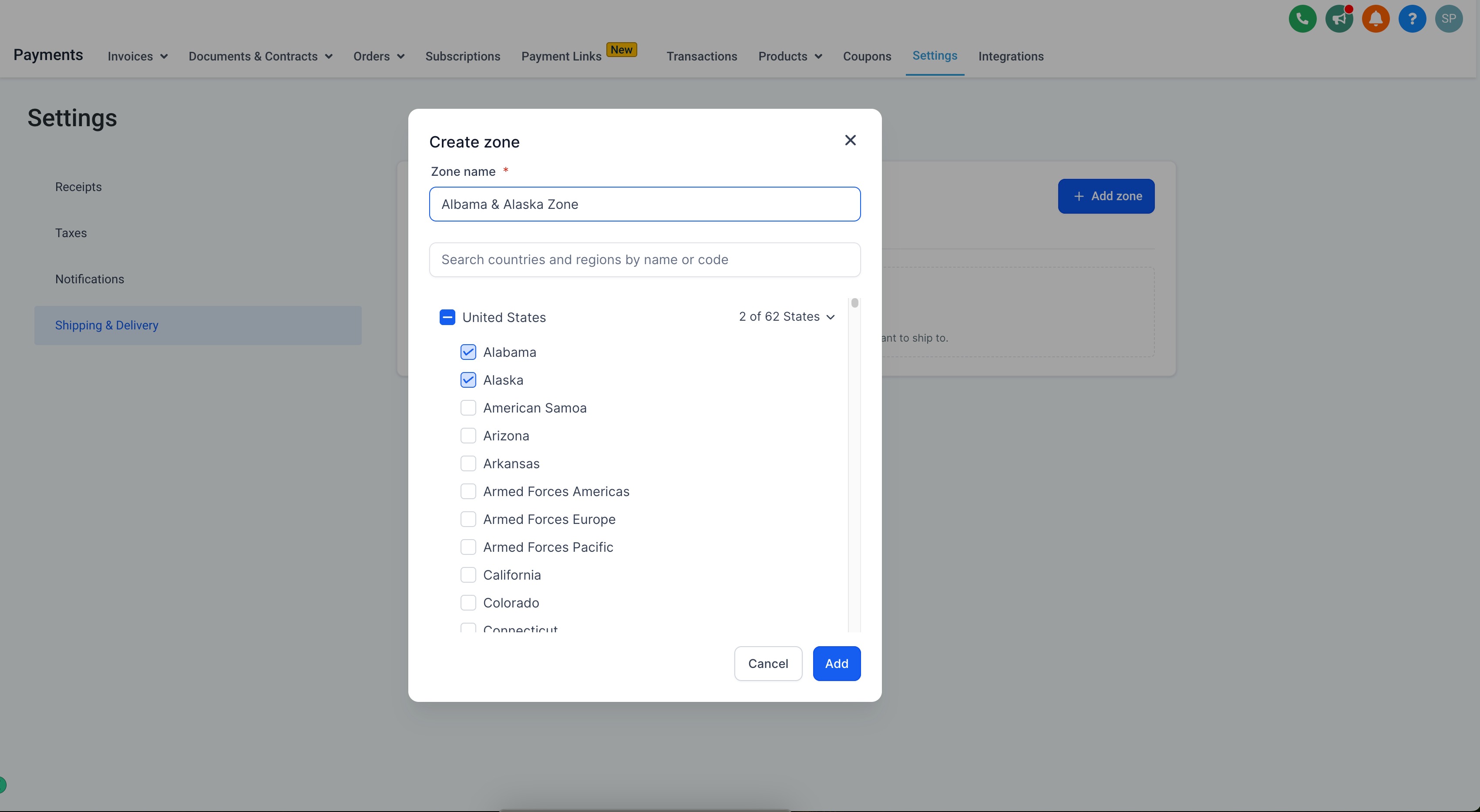 Shipping and Delivery rates for Ecommerce Stores – Steps to Create a Shipping Zone: