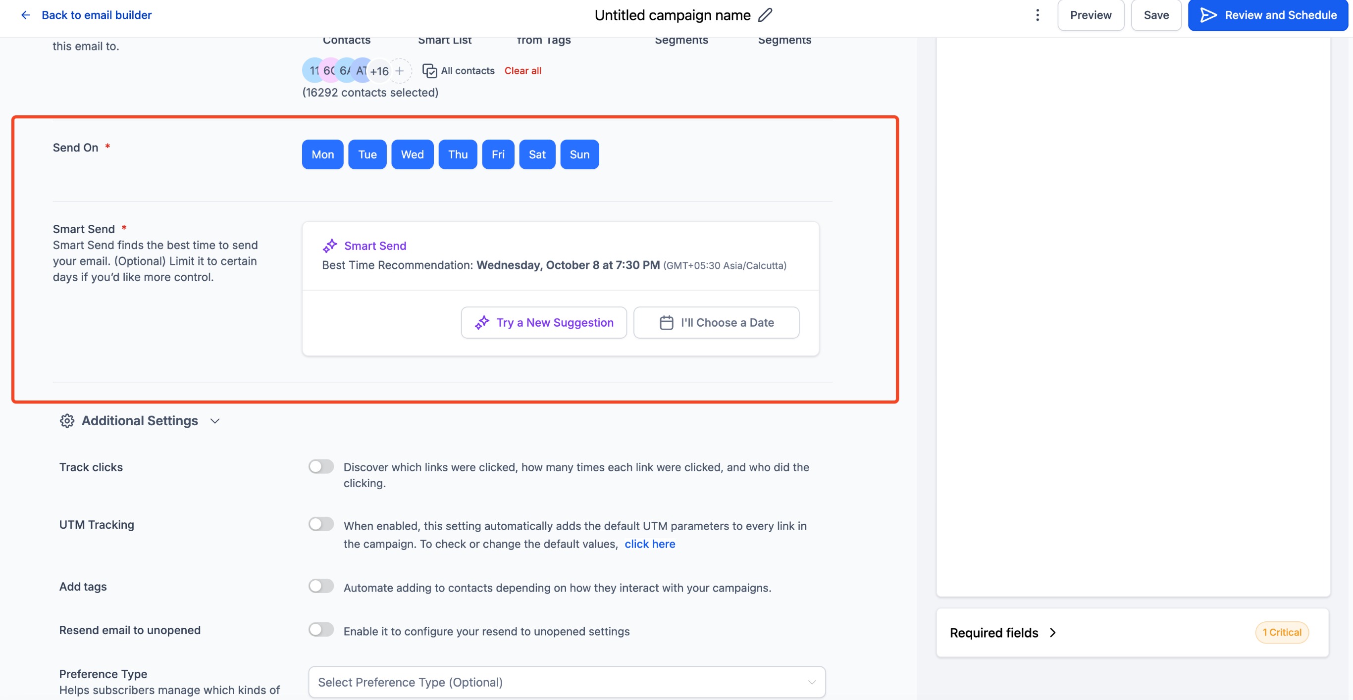 Smart Send: Email Marketing Campaigns – Best Time Recommendation Logic