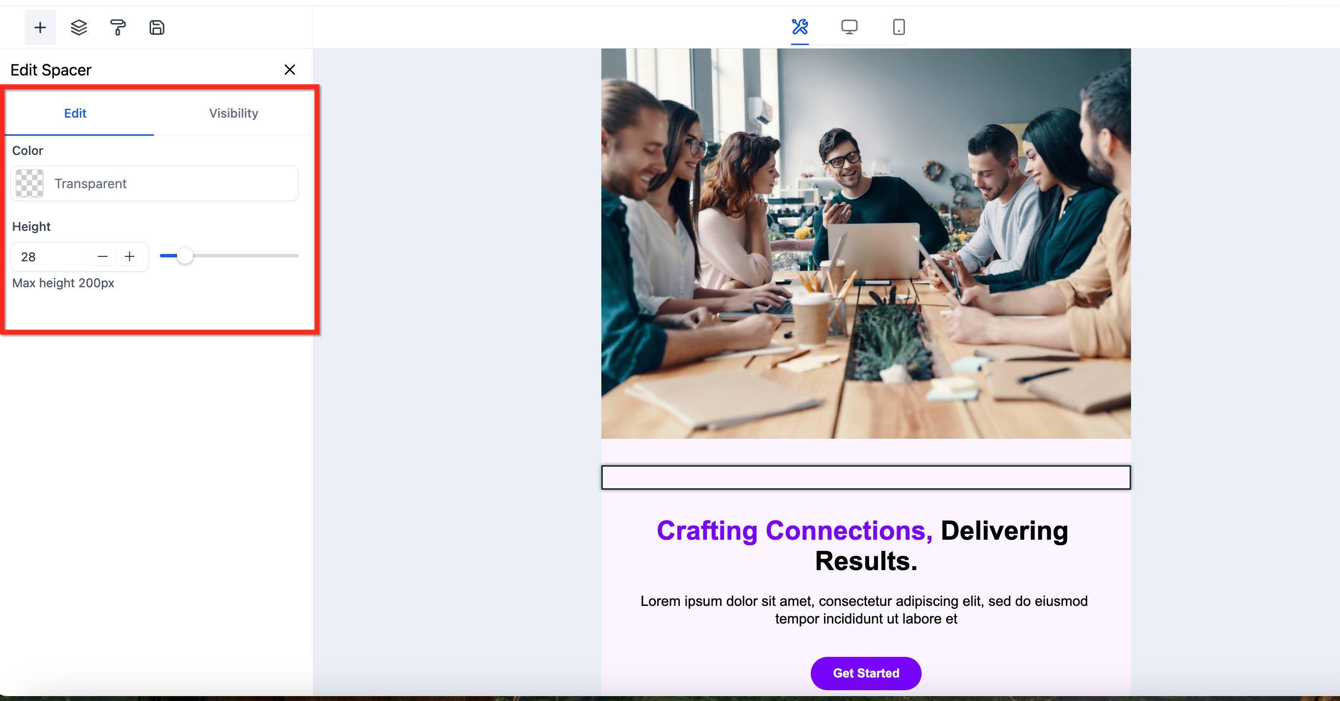 Spacer Element in Email Builder – How To Setup the Spacer Element