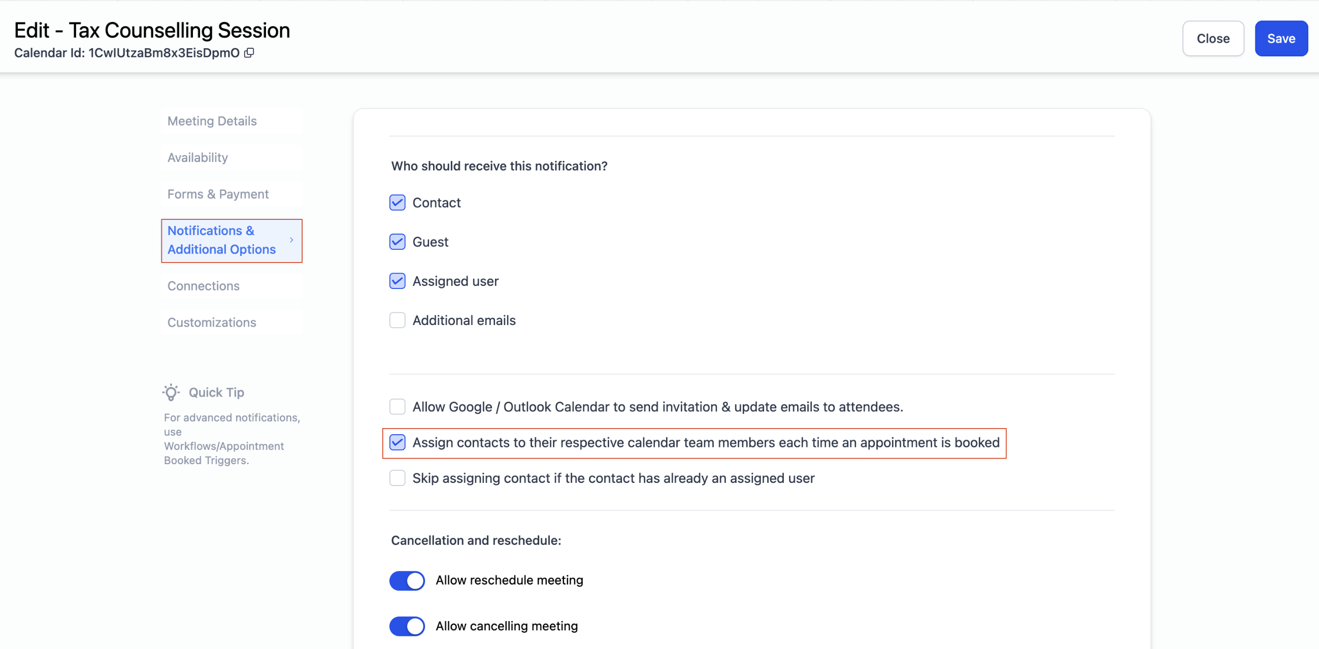 Team Member Assignment (Round Robin Calendar) – Points to Note Before Using This Feature: