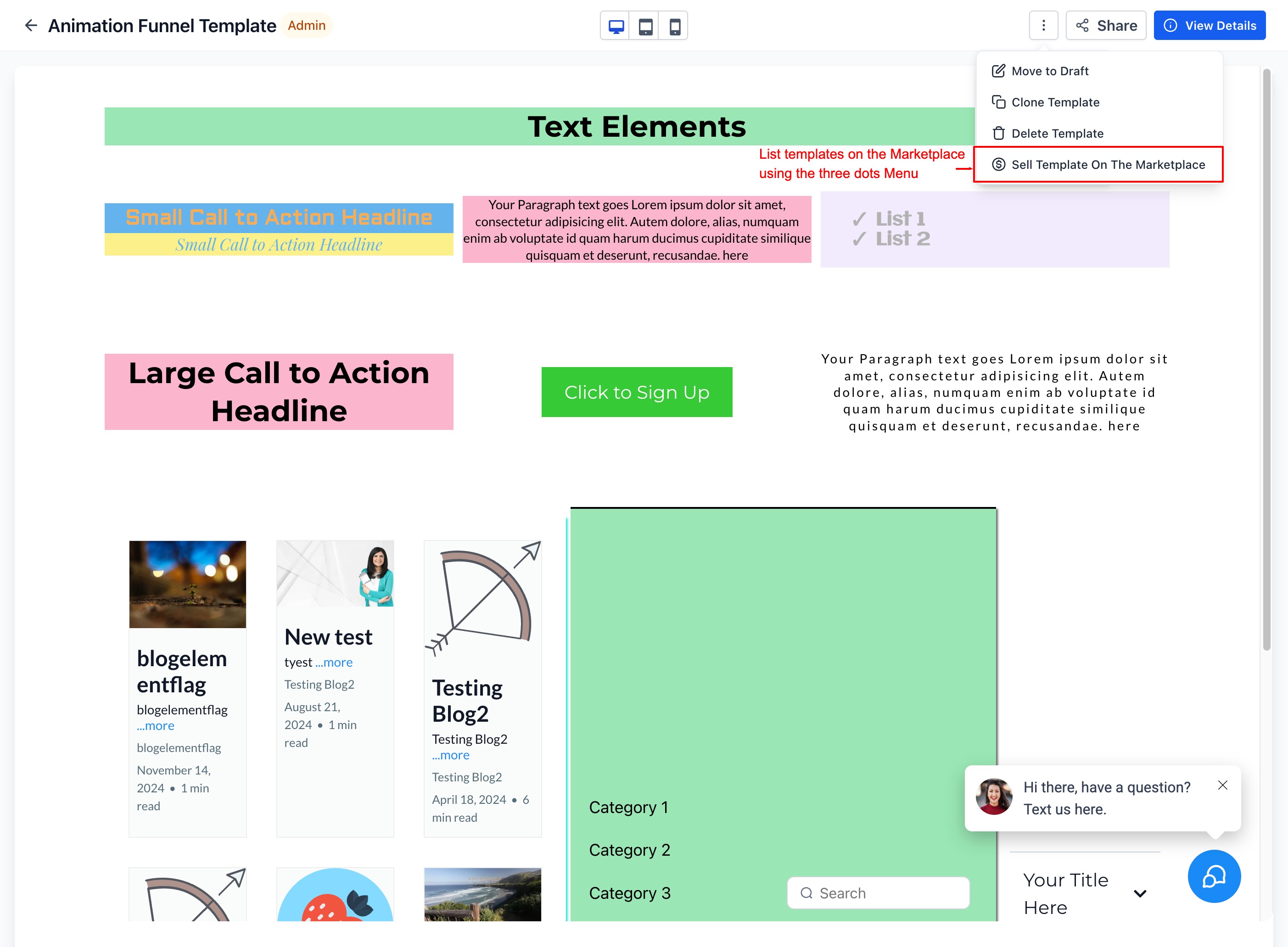 Template Library Marketplace Integration – Sell Templates on Marketplace