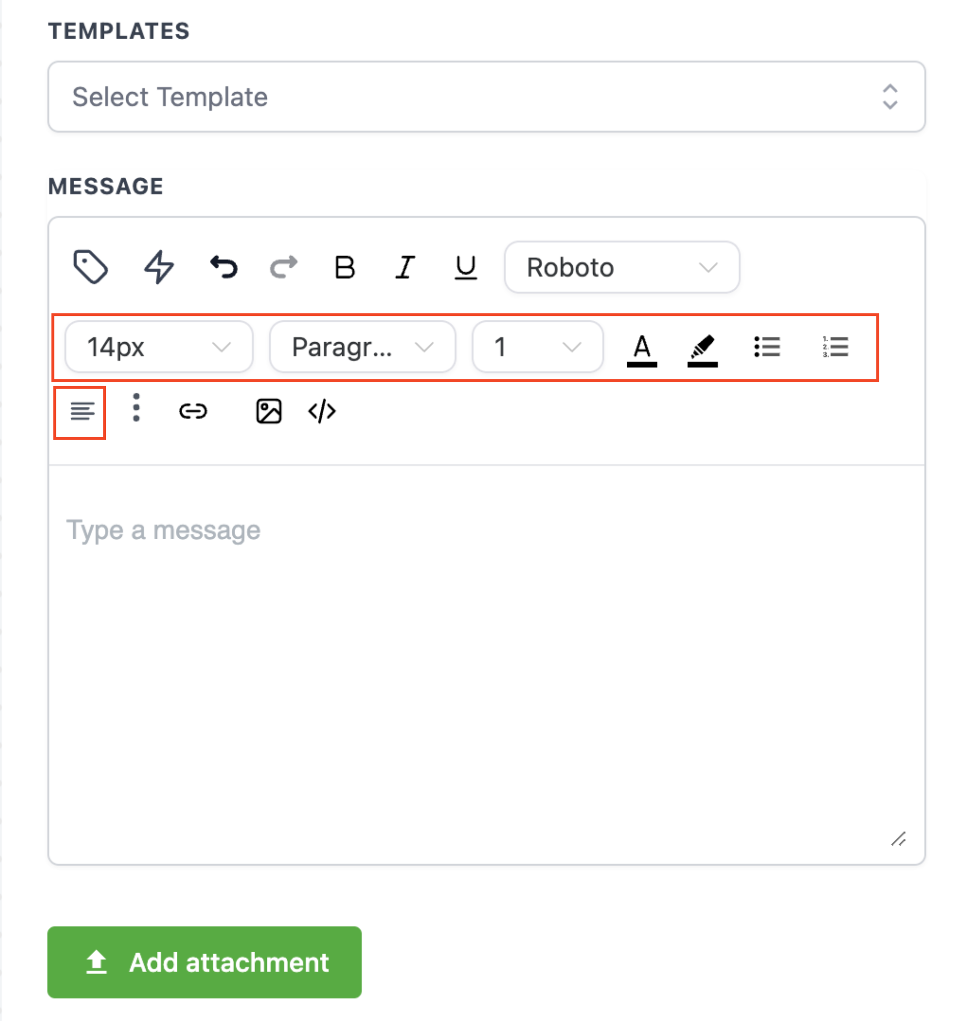 Text Editor UI Changes – Text Align