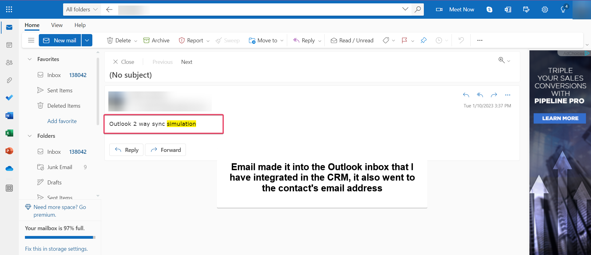 Two Way Email Sync for Outlook – How does the 2-way sync work between the CRM and your email account?