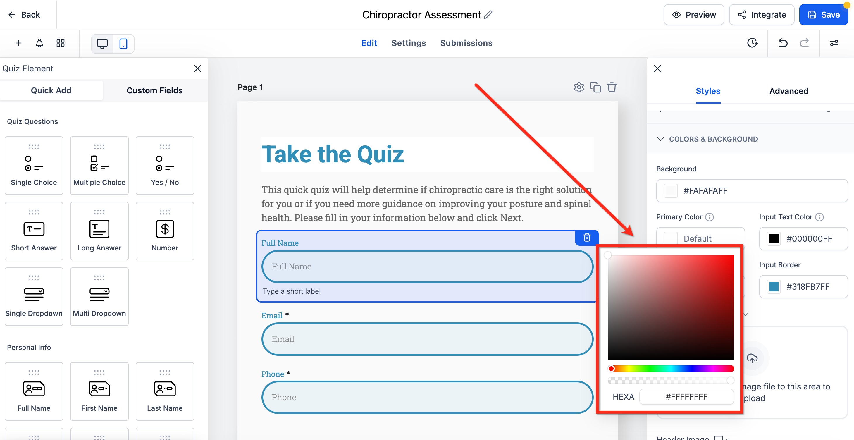 Understanding the Primary Color in Forms, Surveys and Quizzes – How to Change Your Primary Color