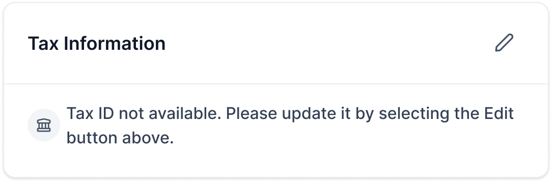 Update Your Tax ID in Billing Settings (VAT & Global Tax ID Guide) – Step 2: Edit Tax Information