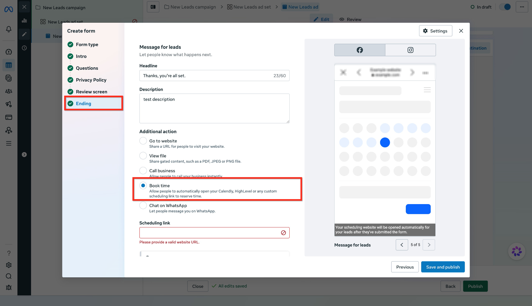 Use Embedded Calendar Booking for Facebook Lead Ads – How To Setup Embedded Appointment Booking