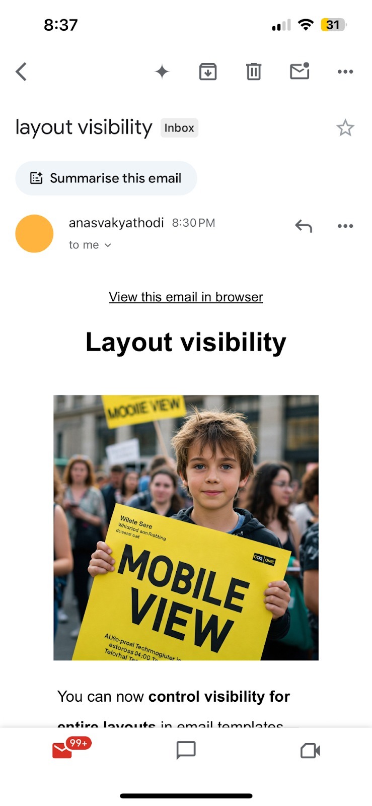 Visibility Section for Layouts in Email Builder – How To Use Layout-Level Visibility in Email Templates