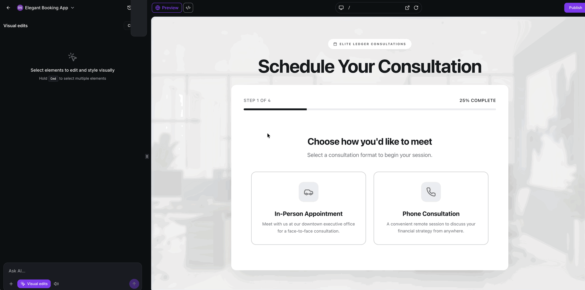 Visual Edits in AI Studio – Update Icons