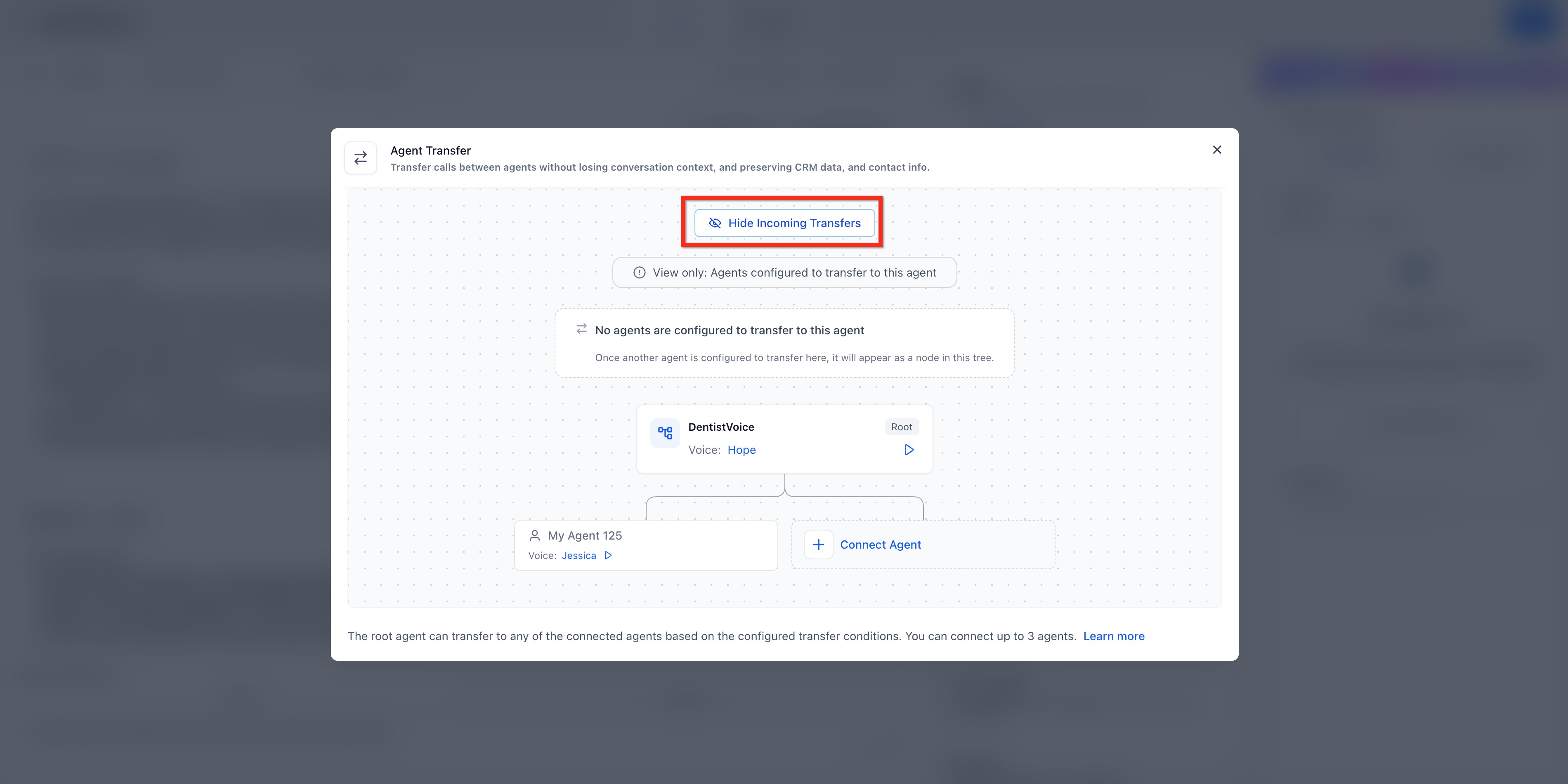 Voice AI: Agent Transfer – Step 6: Review incoming transfers