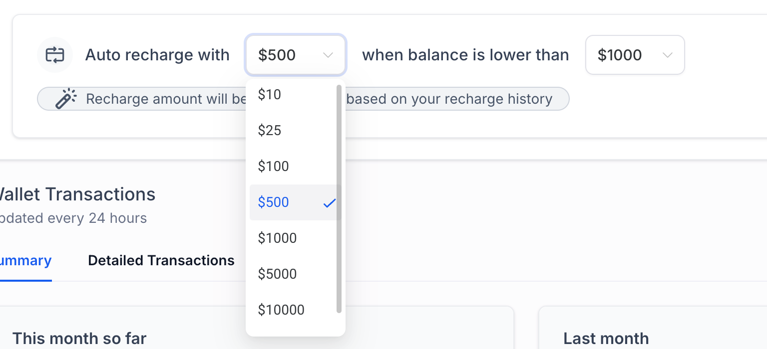 Wallet Auto Recharge and Frequency – you see this magic pen with the text :