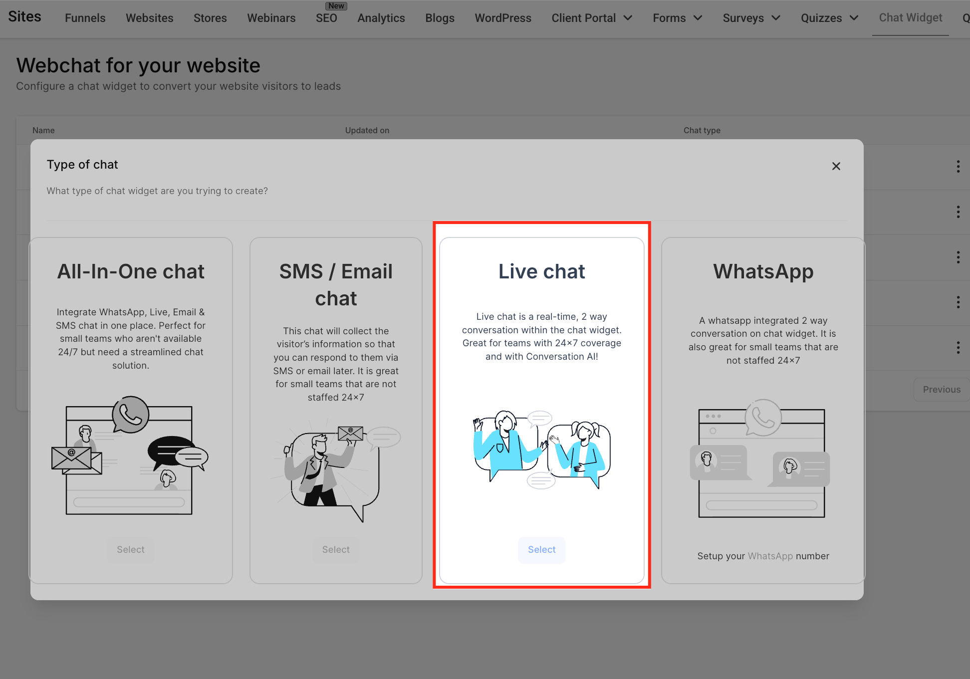 Web Chat inside Conversations – Setting Up Web Chat