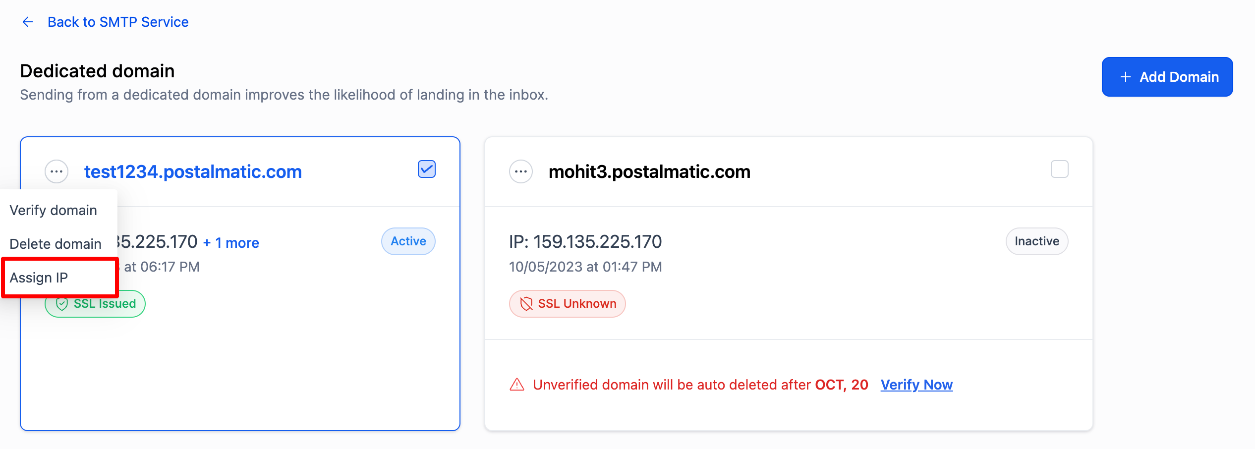 What is a dedicated IP in LC email? – To assign a dedicated IP to a domain: