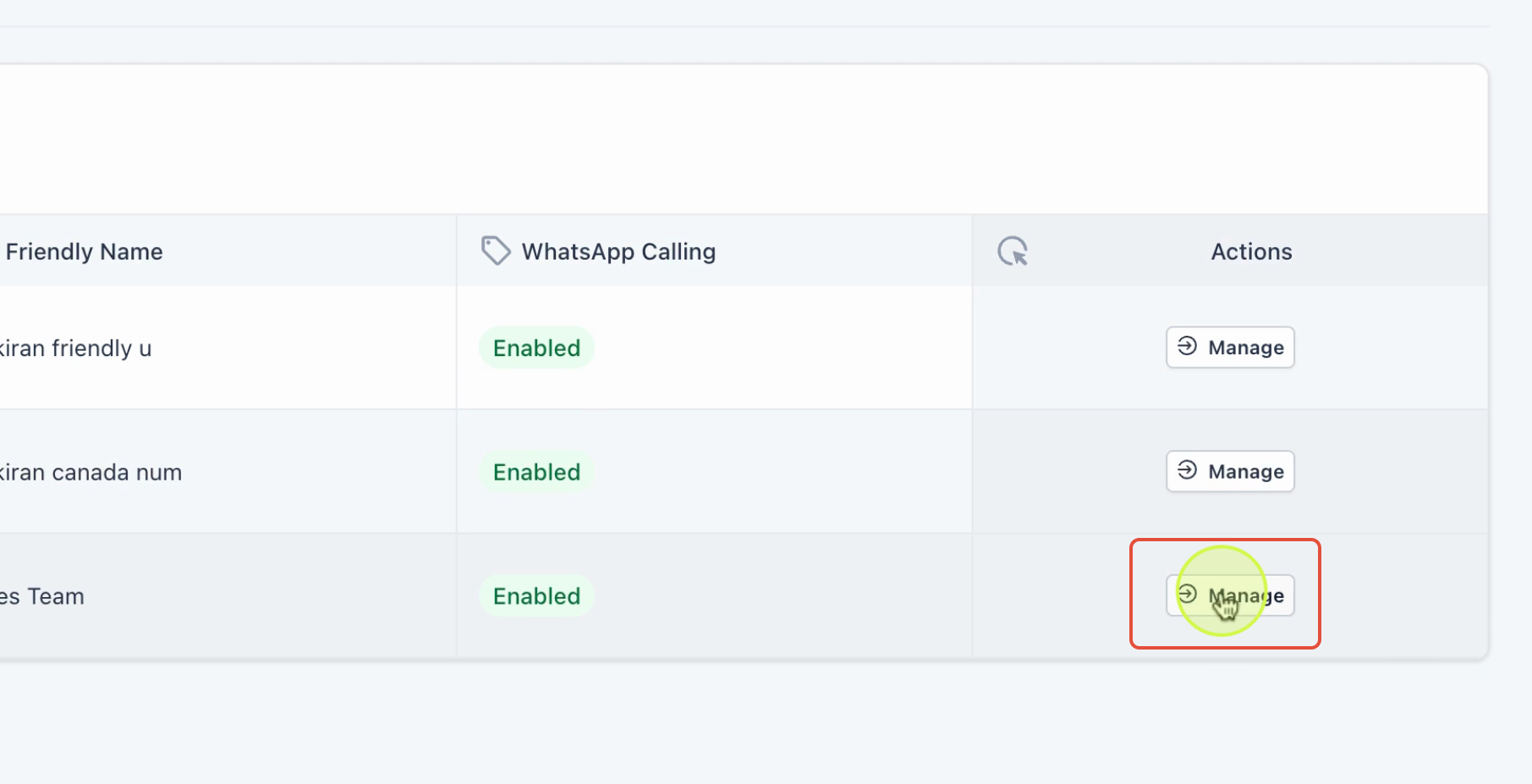 WhatsApp Calling – Step 2 Select Calling from the menu.