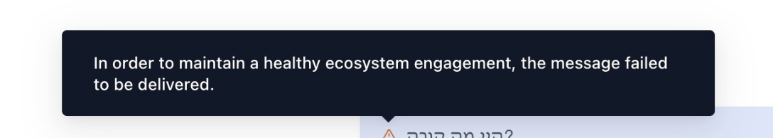 WhatsApp Error: “In order to maintain a healthy ecosystem engagement, the message failed to be delivered” – "In order to maintain a healthy ecosystem engagement, the message faile…