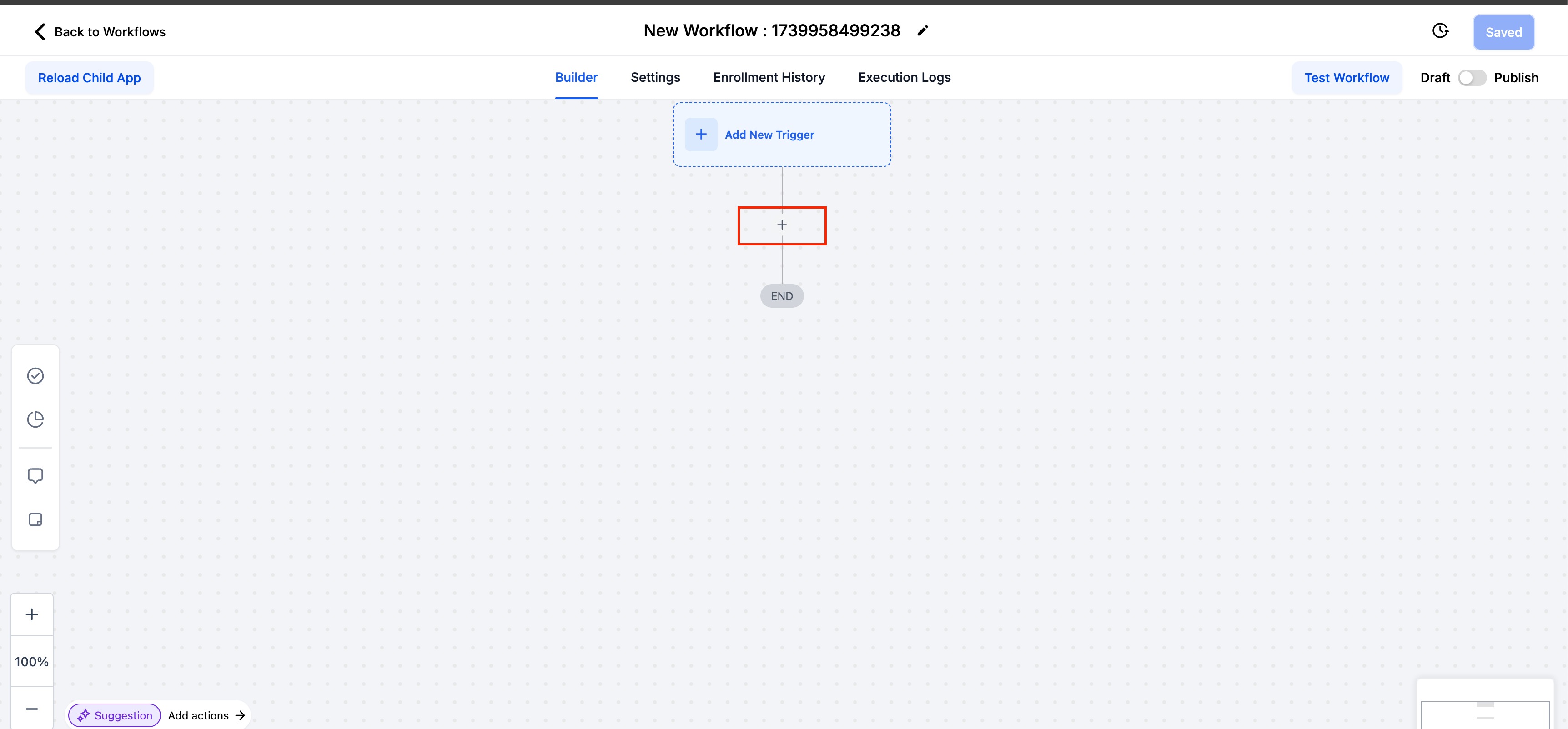 WhatsApp – Workflow Integration – Step 1: Add an Action in the Workflow