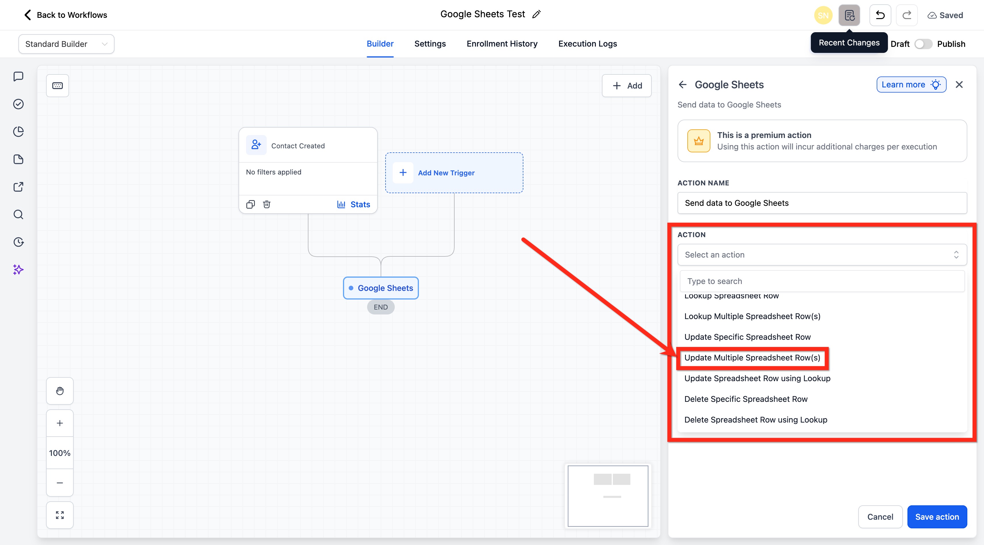 Workflow Action – Create & Update Multiple Rows in Google Sheets – How to Use the Action to Update Multiple Spreadsheet Row(s)