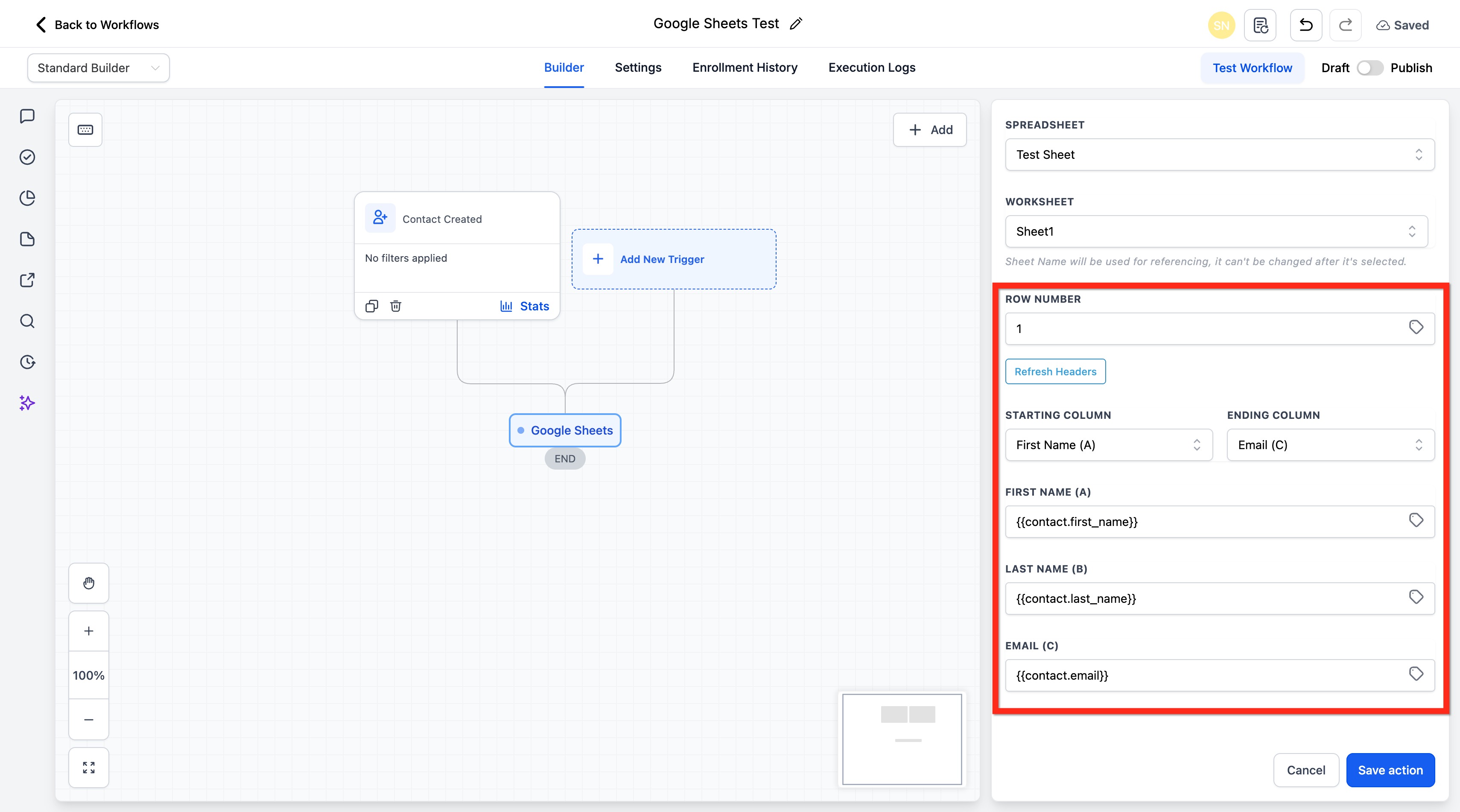 Workflow Action – Create & Update Multiple Rows in Google Sheets – How to Use the Action to Update Multiple Spreadsheet Row(s)
