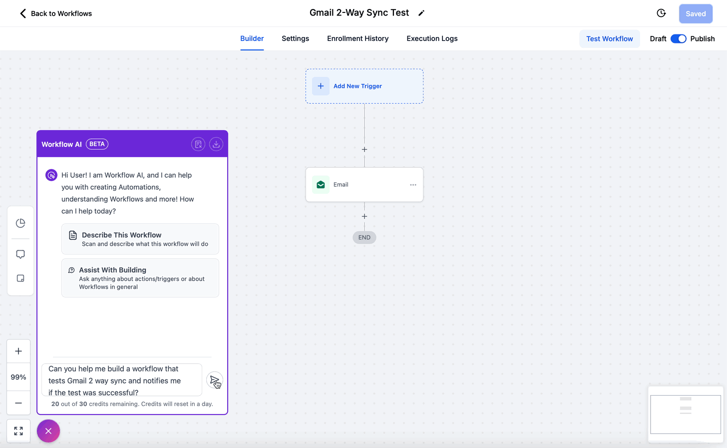 Workflow AI Assistant – Step 1: Ask Workflow AI for Help