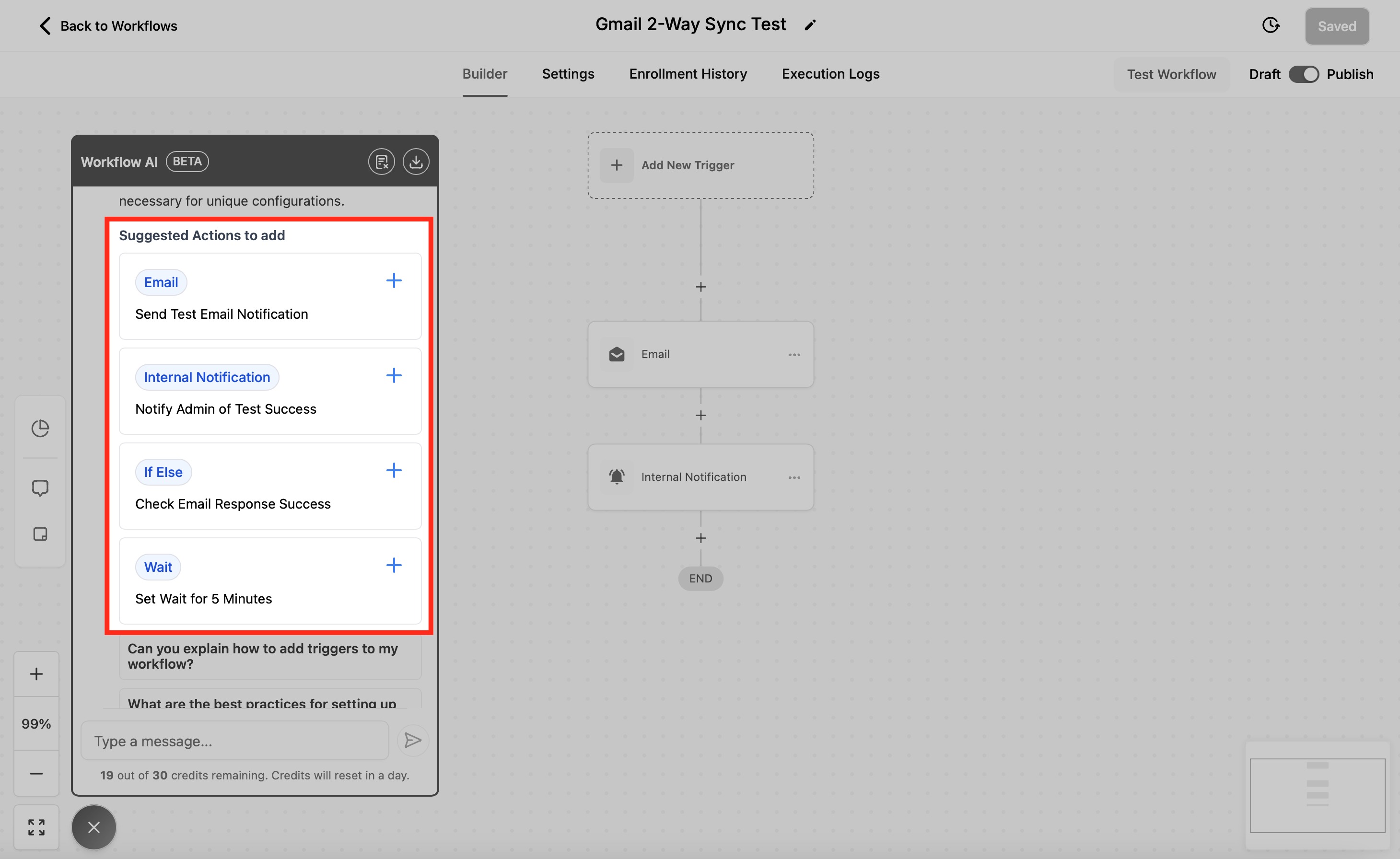 Workflow AI Assistant – Step 2: Choose from Provided Suggestions