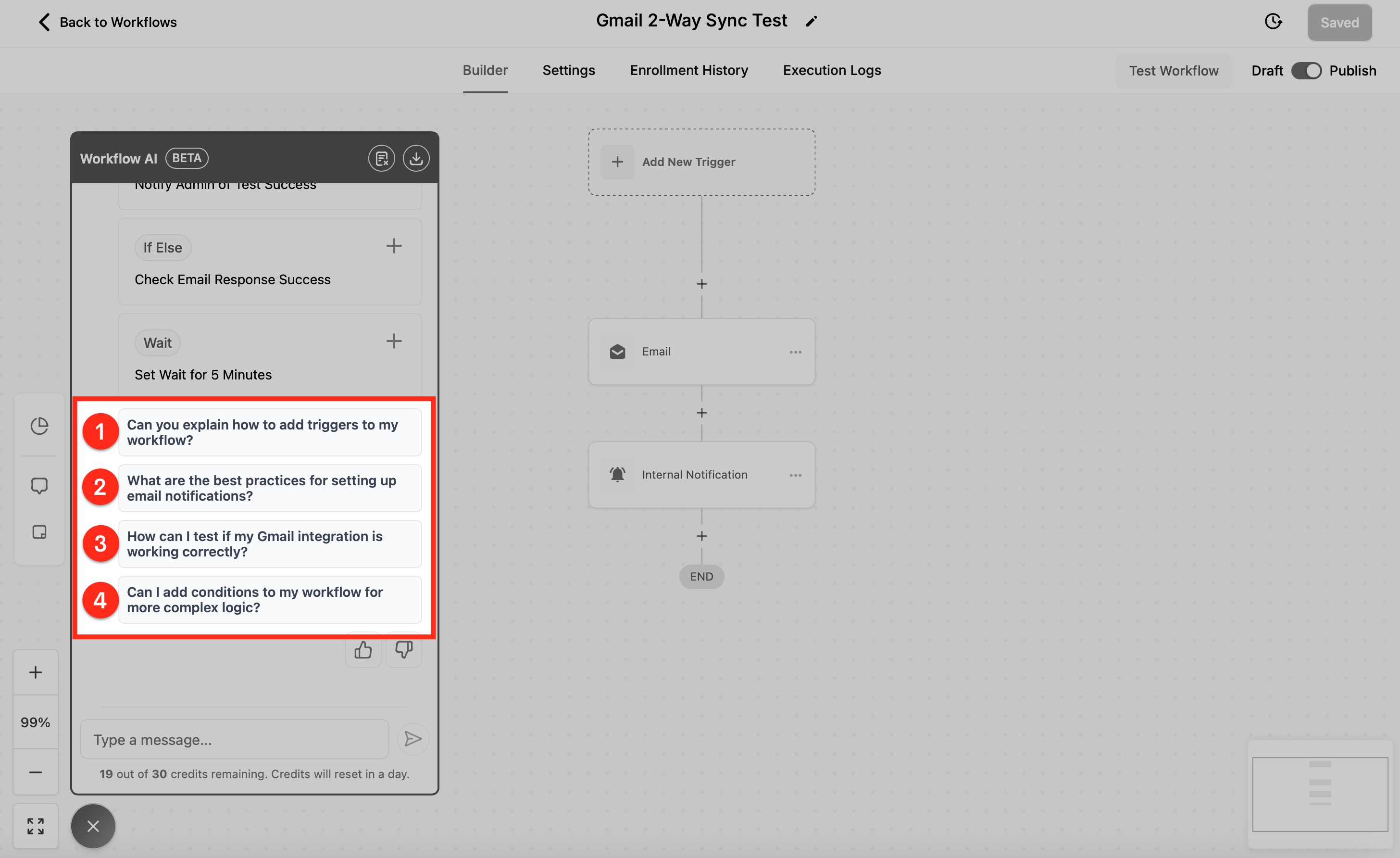 Workflow AI Assistant – Step 4: Next Steps for Workflow