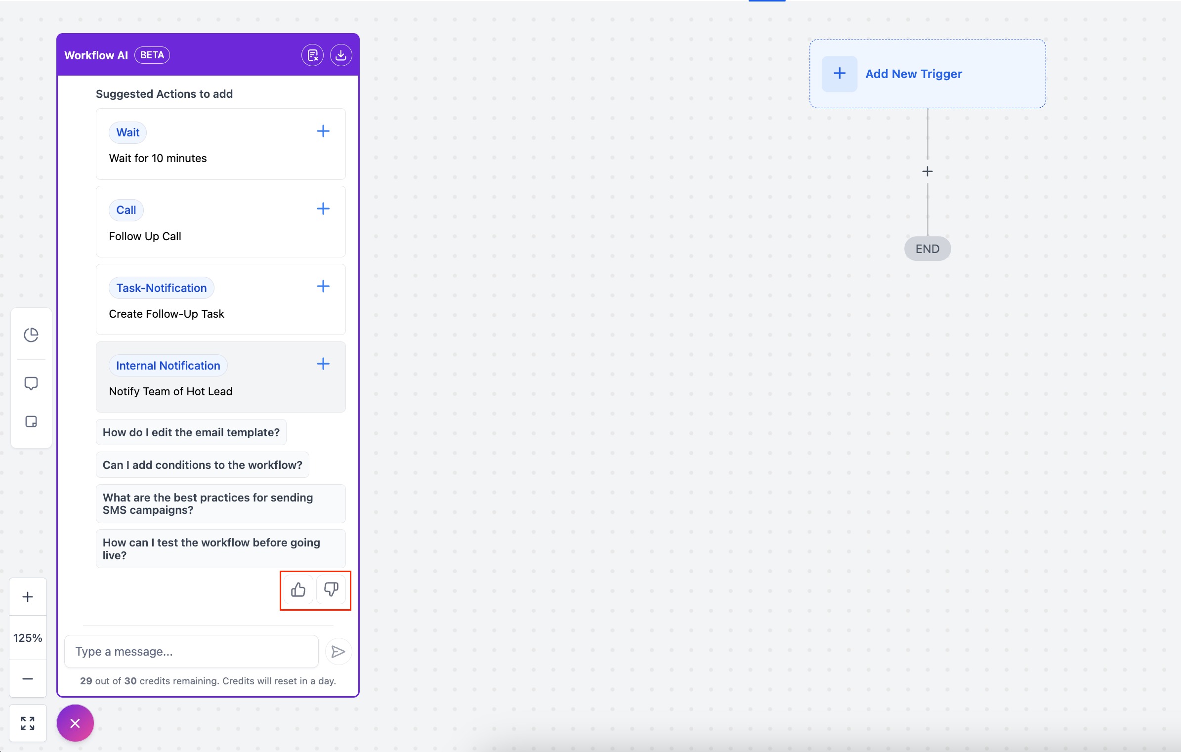Workflow AI Assistant – Step 5: Rating Workflow AI's Answers (Optional)
