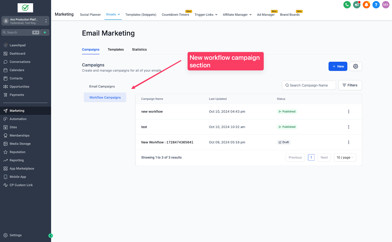 Workflow Email Actions Included in Statistics – Note: