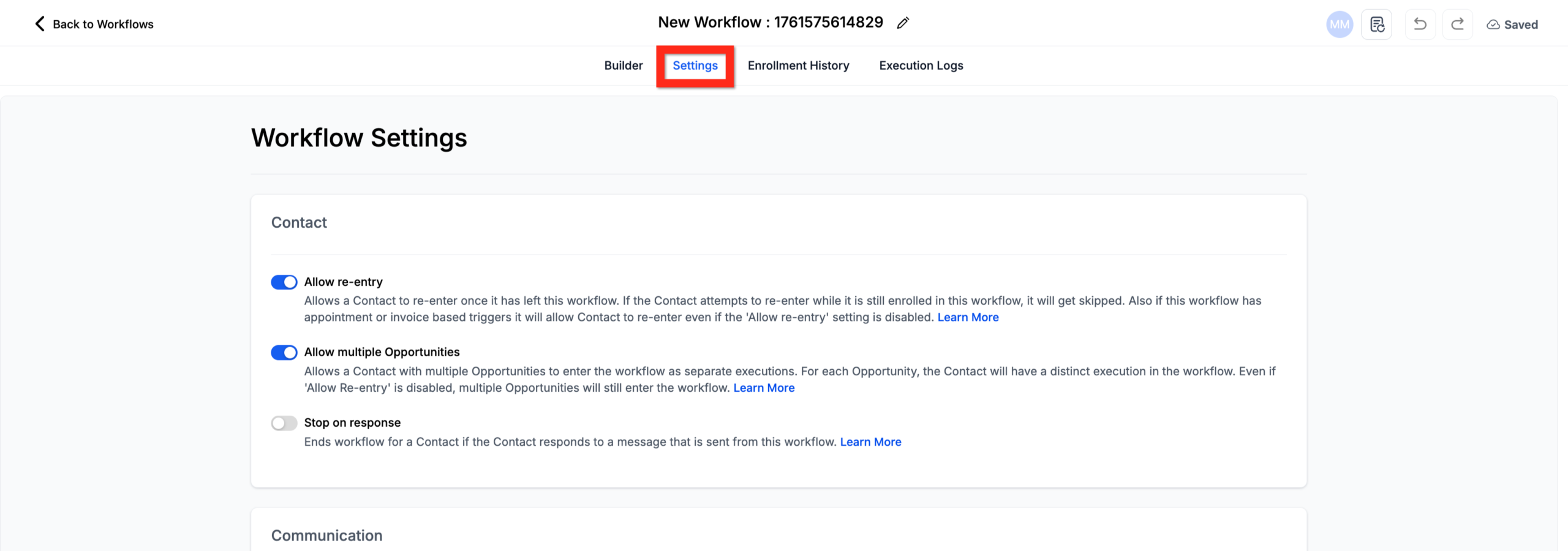 Workflow Settings – Overview – How to Access Workflow Settings