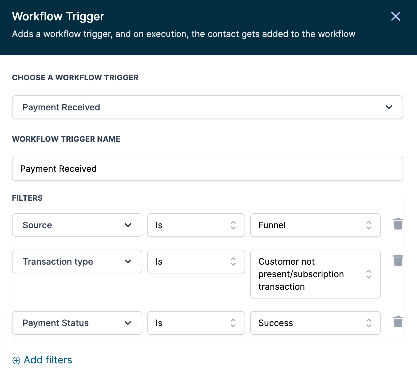 Workflow Trigger – Payment received – How can I achieve the trigger for successful subsequent subscription transactions?